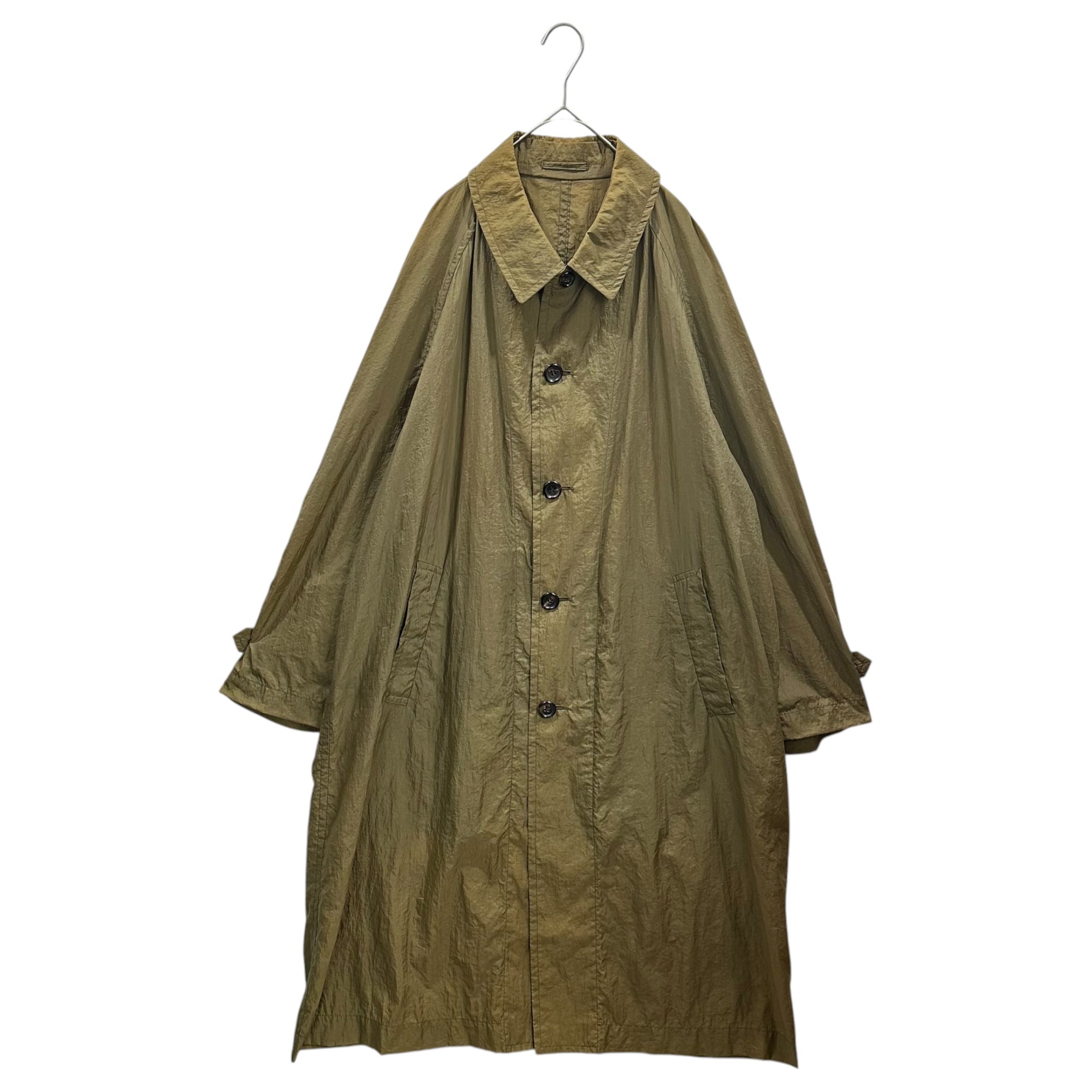 COMME des GARCONS HOMME(コムデギャルソンオム) 1984SS-88SS Stand-up Collar Nylon Coat ステンカラー ナイロン コート HC-020030 M オリーブ 80's 80年代 アーカイブ
