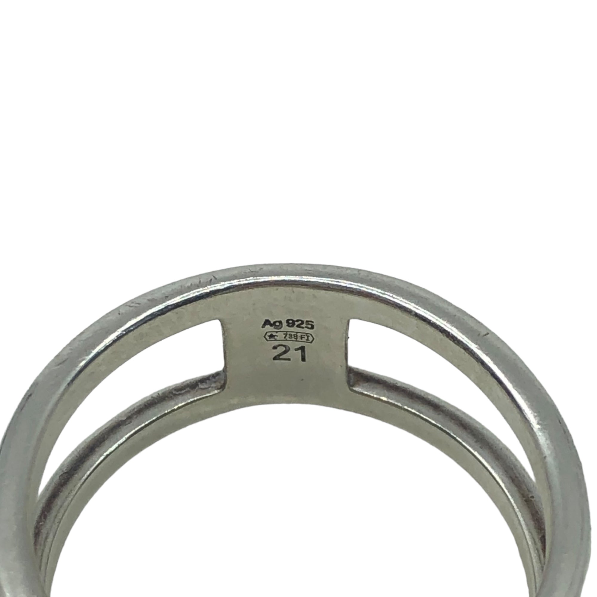 GUCCI(グッチ) INTERLOCKING インターロッキングG ワイド GG ロゴ リング 指輪 295716 J8400 8106 21(約20号) シルバー silver925