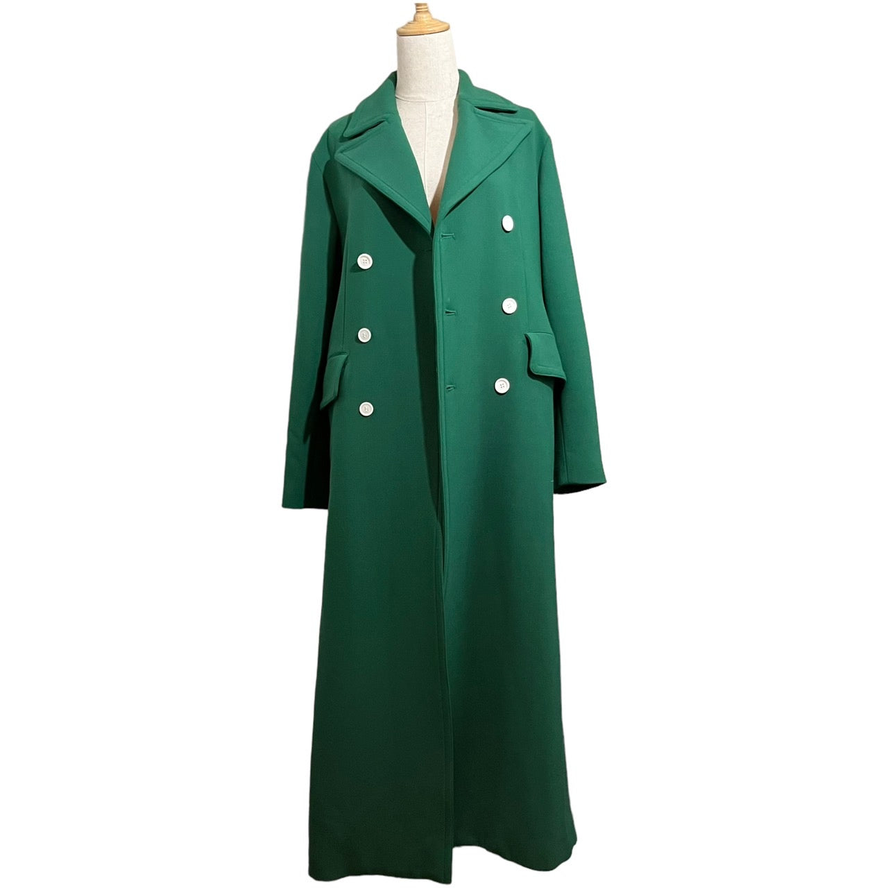 PLAN C(プランシー) double breasted chester coat/ダブルブレストチェスターコート/ロングコート CSCAB52AFOTP042 SIZE 40(L) グリーン