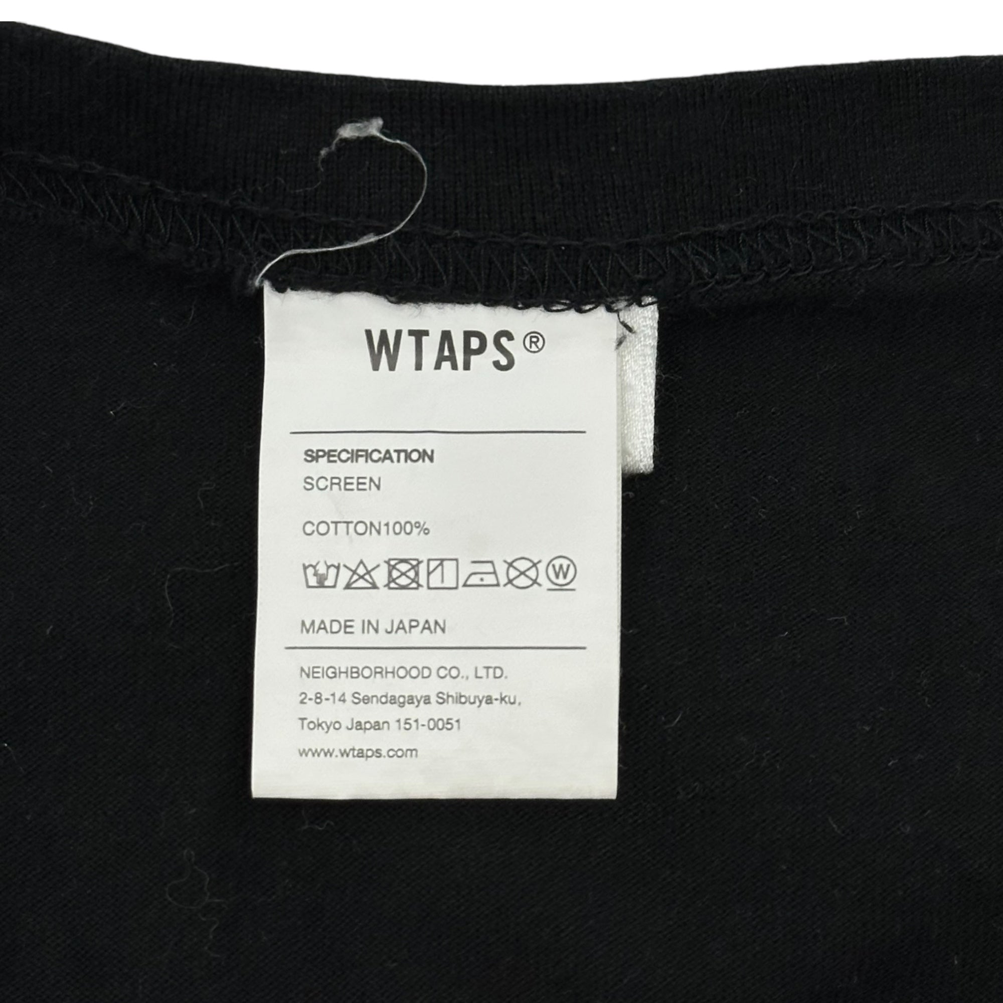 WTAPS(ダブルタップス) 21AW WTVUA L/S TEE ロゴ 長袖 Tシャツ 211ATDT-LT01S 03 ブラック カットソー urban territory