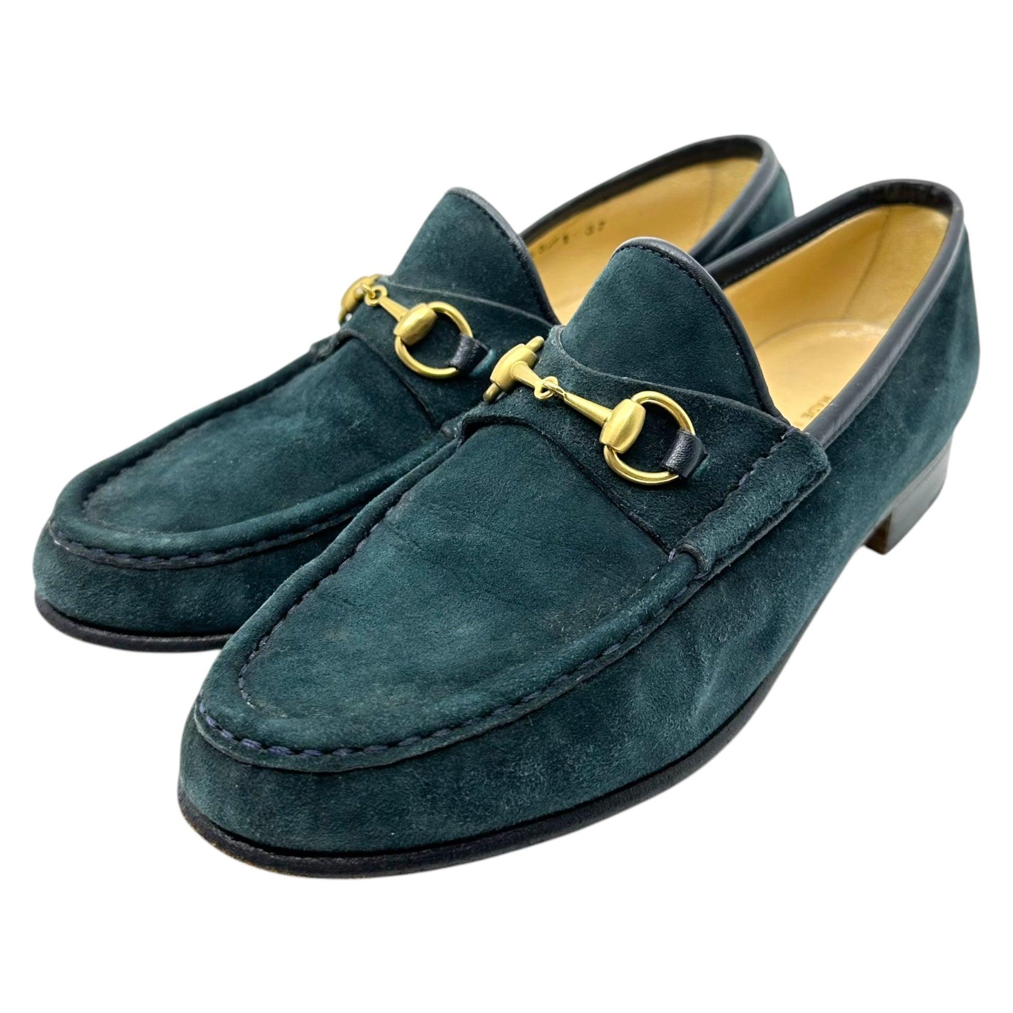 GUCCI(グッチ) Suede Leather Horsebit Loafer スウェード レザー ホース ビット ローファー 37(23cm程度) ダークネイビー