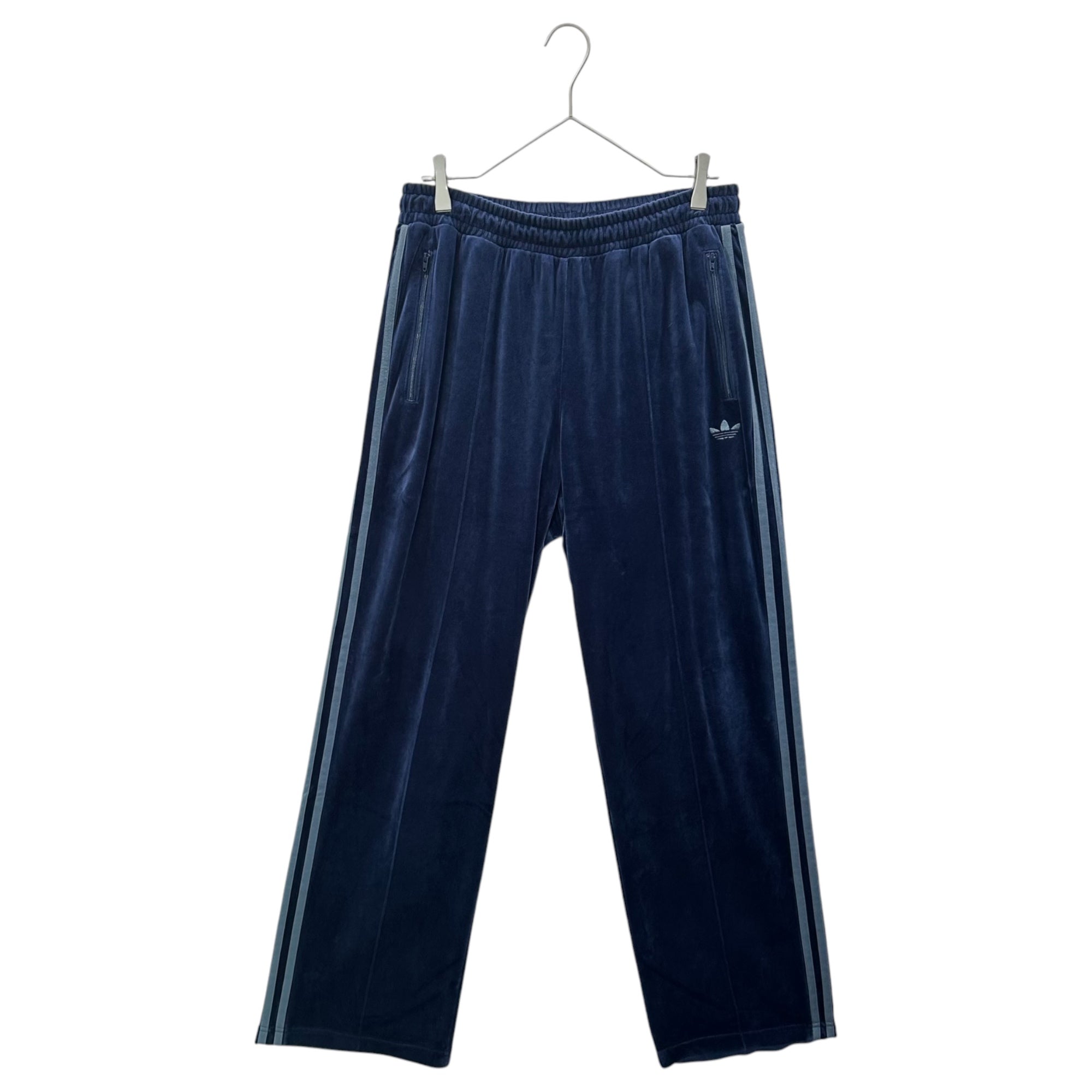 adidas(アディダス) CLASSIC VELOUR TRACKPANT NIGHT INDIGO クラシック ベロア トラック パンツ JM2266 L ネイビー ジャージ
