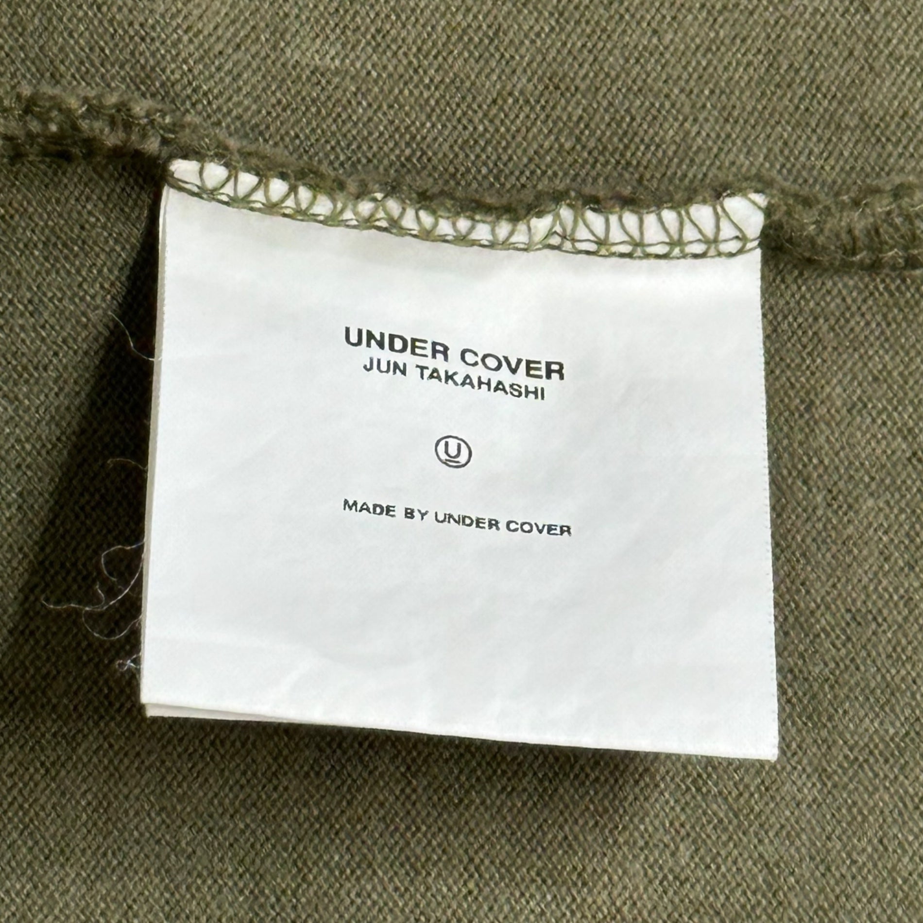 UNDERCOVER(アンダーカバー) 01SS REALMAD PRINT T-SHIRT 嵌め絵期 リアルマッド プリント Tシャツ M カーキ CHAOTIC DISCORD カオティック ディスコード