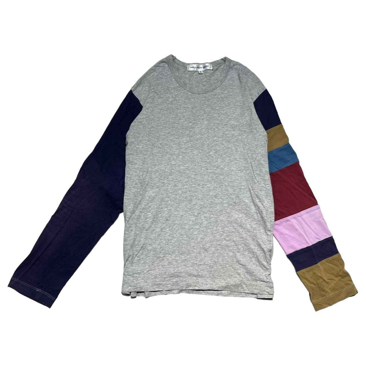 COMME des GARCONS SHIRT(コムデギャルソンシャツ) 00's patchwork long sleeve t-shirt  パッチワーク 長袖 Tシャツ 00年代 型番消え S グレー×マルチカラー カットソー