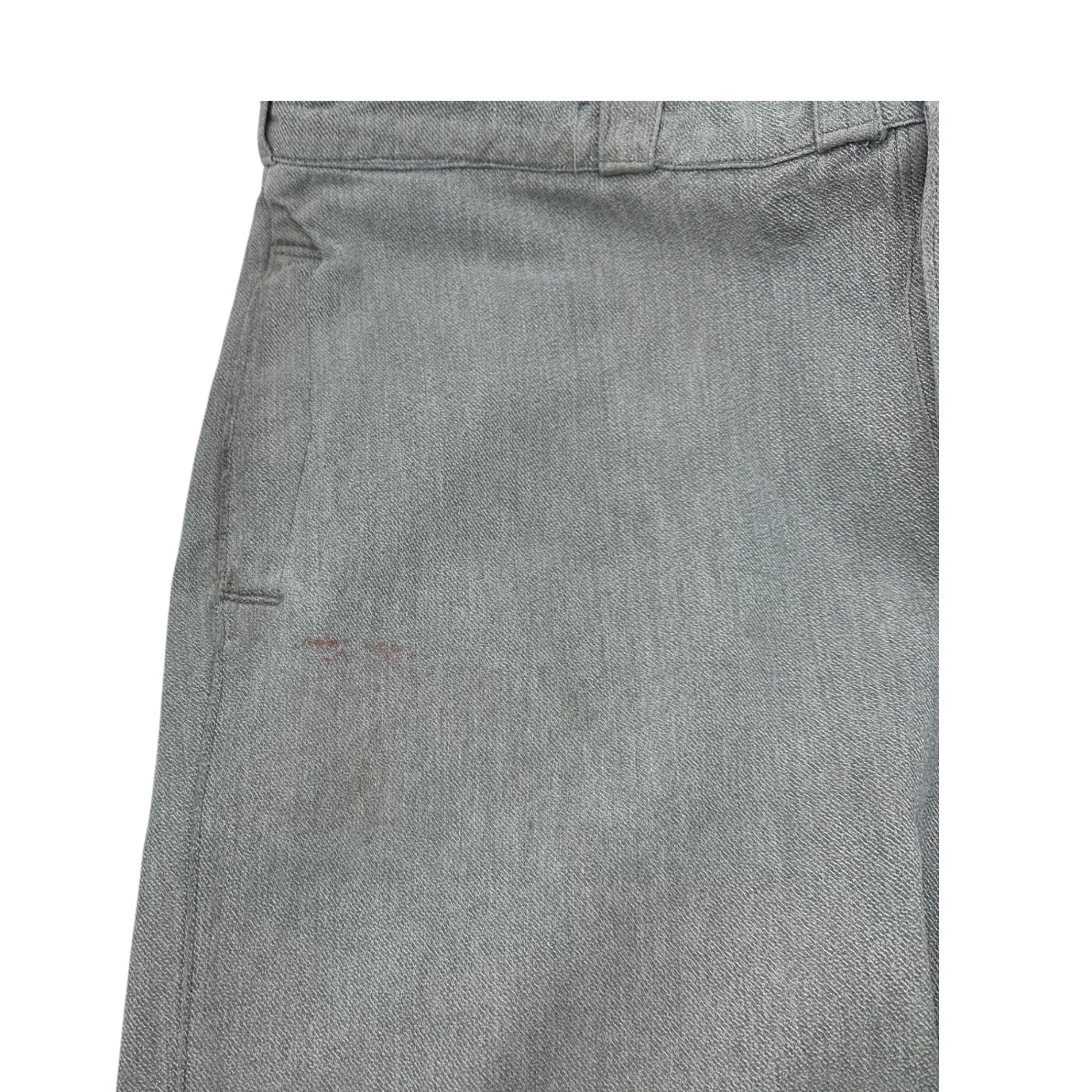 Swiss Army(スイス軍) 50's Army Denim Pants ヴィンテージ デニム ユーティリティ パンツ 72(XL程度) グレー 50年代 ミリタリー ワーク