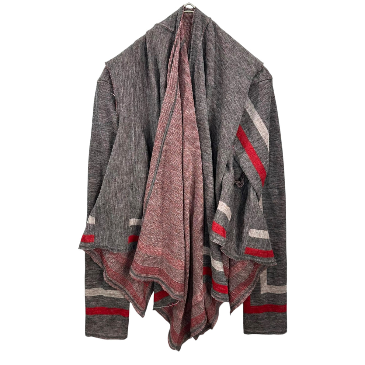 COMME des GARCONS(コムデギャルソン) 2003AW Striped Bolero Cardigan ラインデザイン ボレロ カーディガン GK-T045 FREE グレー×レッド AD2003