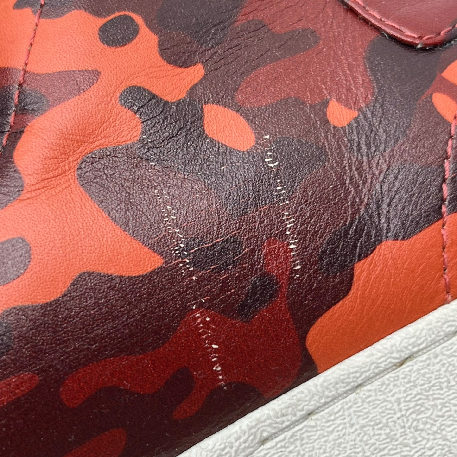 DOLCE&GABBANA(ドルチェ&ガッバーナドルガバ) Double lace camouflage high-cut sneakers ダブル シューレース カモフラ ハイカット スニーカー CS1247 8(26.5xm~27cm程度) レッド