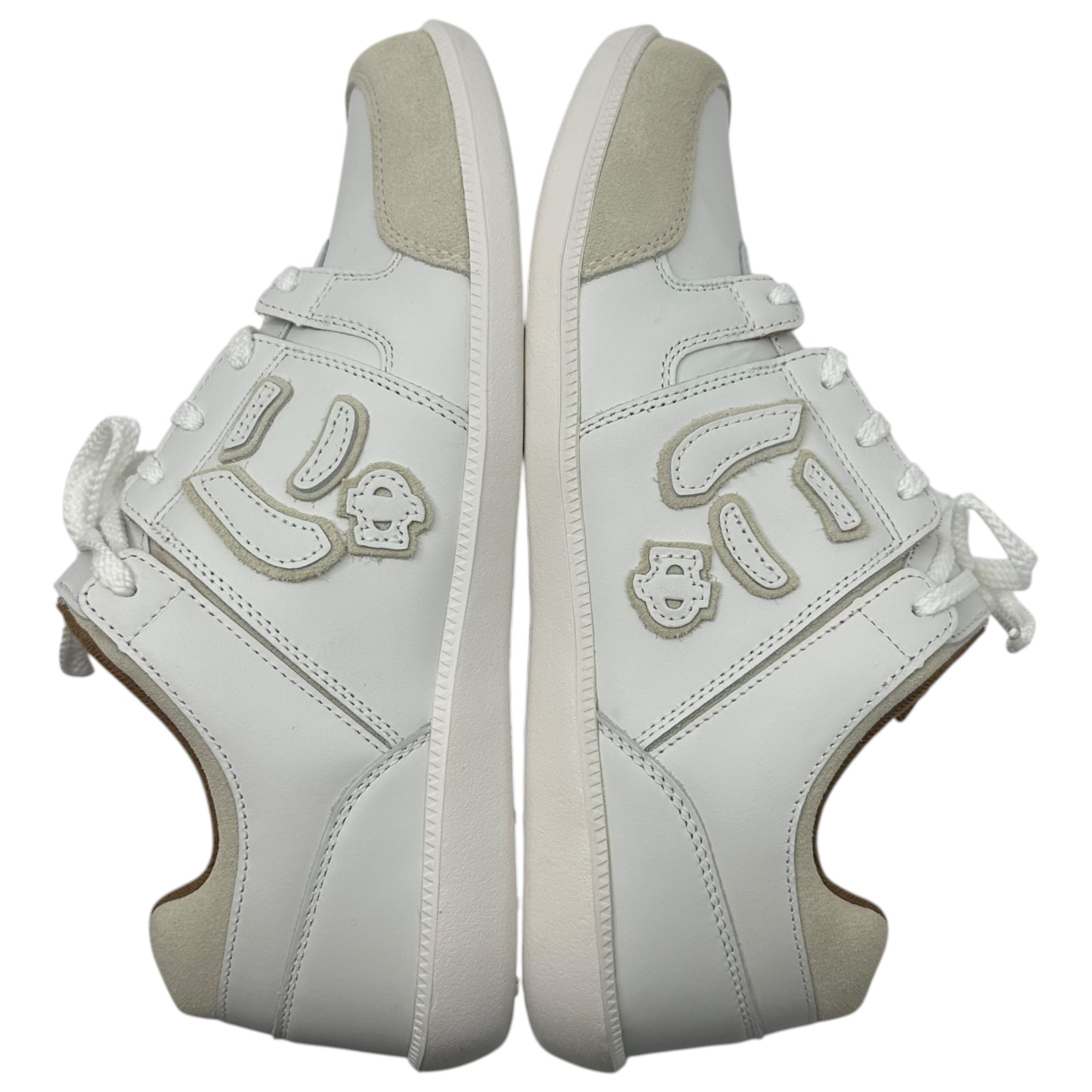 Sangacio(サンガッチョ) × Banksy にゅ~ず 『BONSAI』 BRANDALISED ローカット スニーカー 27.5cm ホワイト×ブラウン コラボ