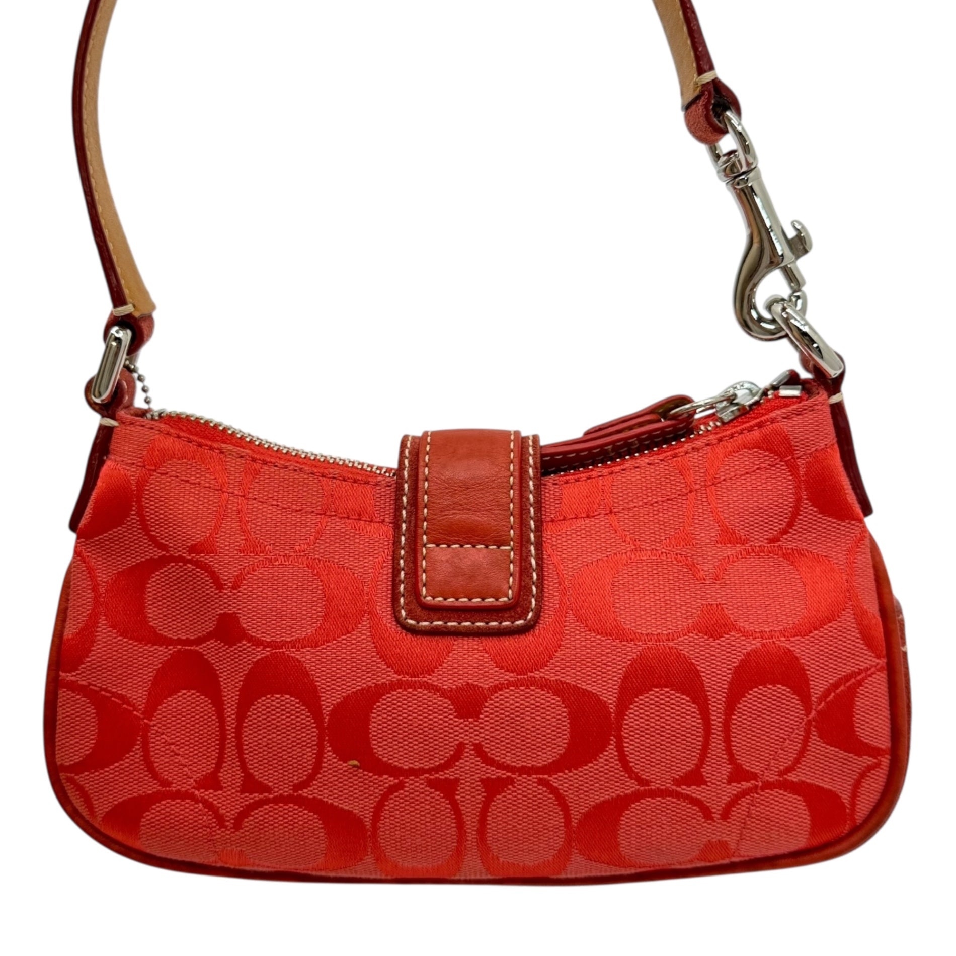 COACH(コーチ) Signature Mini One-Shoulder Bag シグネチャー キャンバス スウェード レザー ミニ ワンショルダー バッグ 6362 ピンク 肩掛け アクセサリー ポーチ