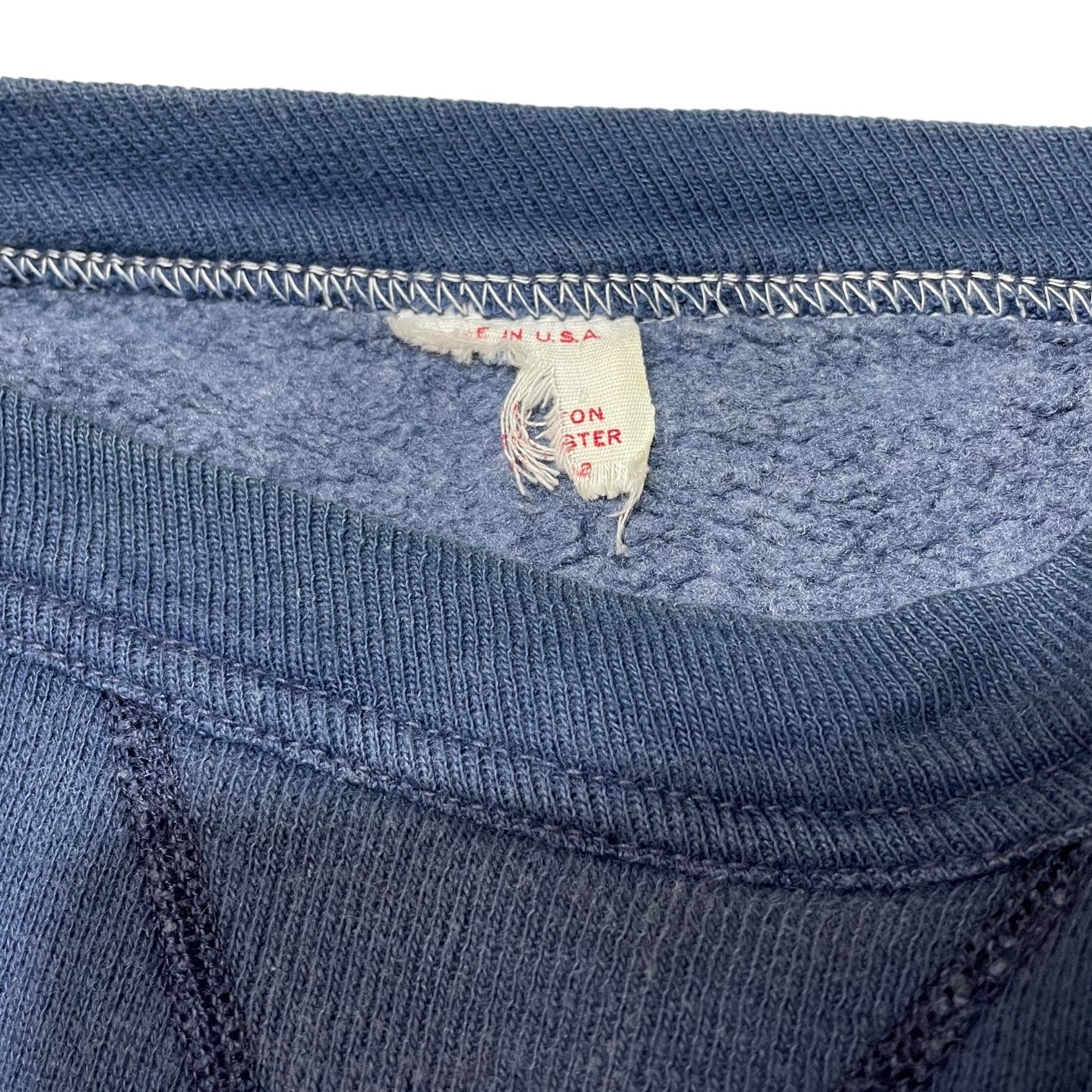 RUSSELL ATHLETIC(ラッセルアスレティック) 60's~70's "CAPTAIN" vintage sweatshirts 前V ヴィンテージ スウェット プリント 表記無し(M程度) ネイビー 稀少 サイズタグ後期 68年~71年 USA製 舵