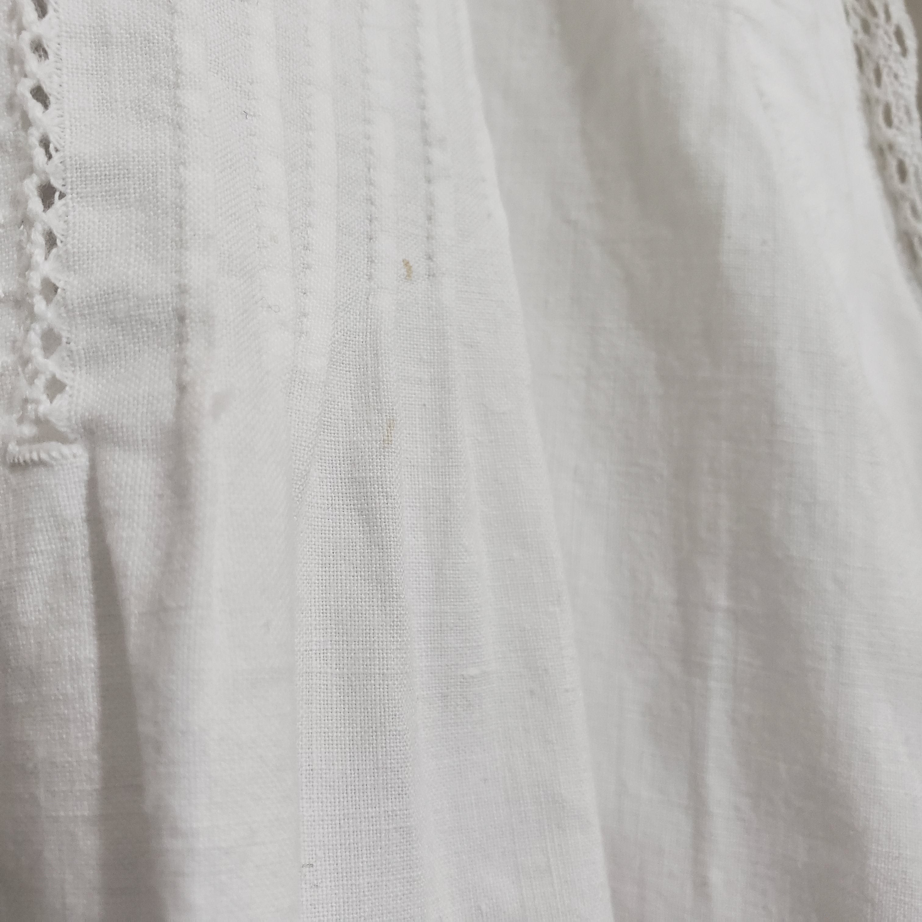 Euro Vintage(ヨーロッパヴィンテージ) Bouquet_フレンチノースリーブワンピース 表記なし(Lサイズ程度) ホワイト