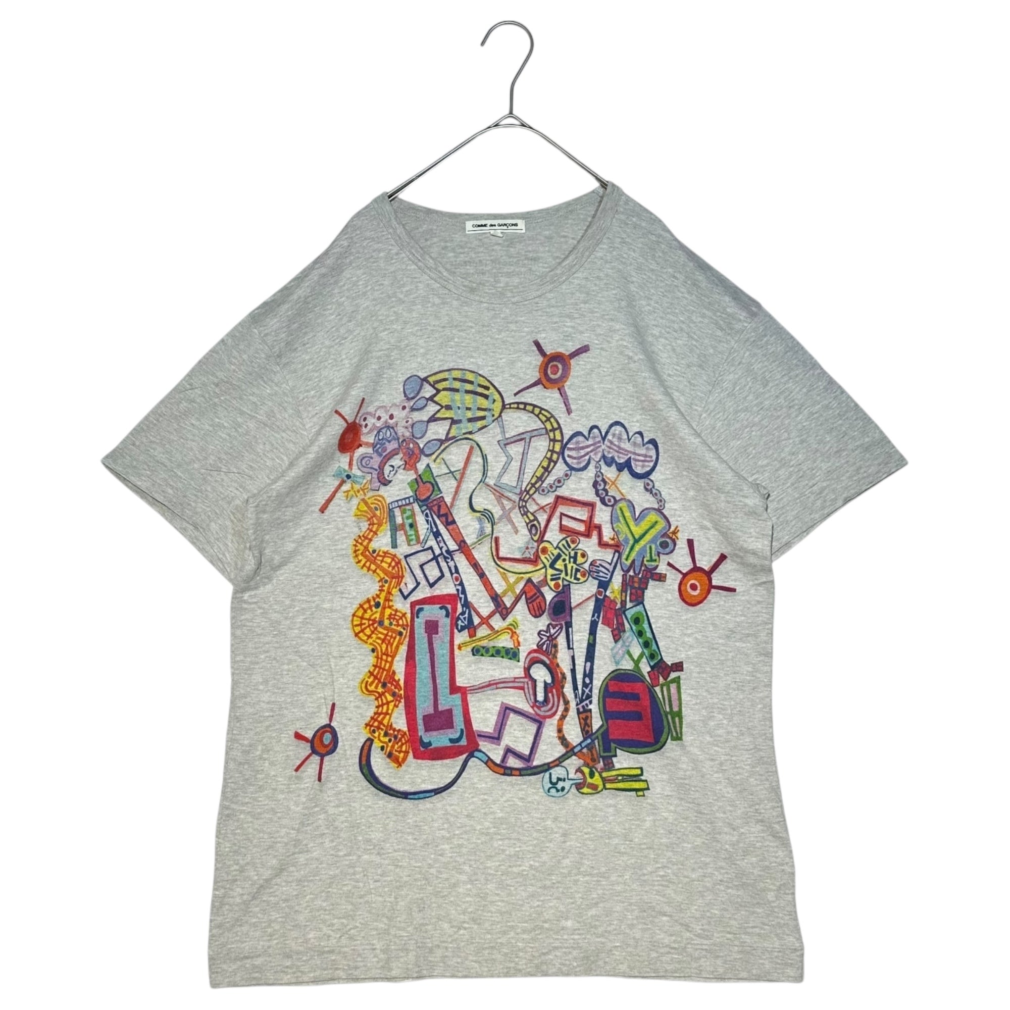 COMME des GARCONS(コムデギャルソン) Elizabeth MURRAY Print T-Shirt エリザベスマレー プリント Tシャツ OC-T017 L グレー×マルチカラー AD2009 男性着用可能