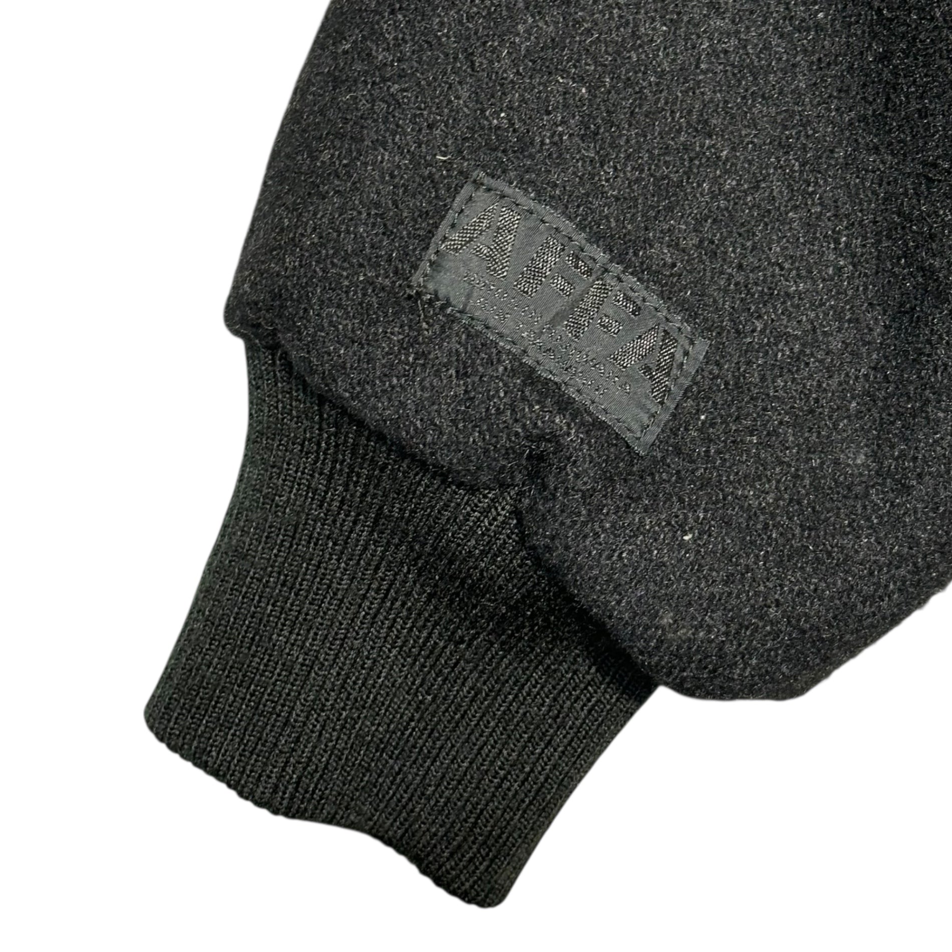 【SALE対象外】AFFA(エーエフエフエー) 90's Silk-Blend Felt Jacket 90年代 シルク切替 フェルト ジャケット FREE ブラック archive 稀少品