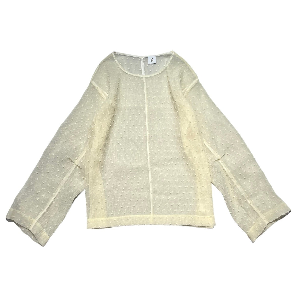 6 ROKU(ロク) DOT PRINT SHIRT ドット シアー シャツ 8621-299-0123 