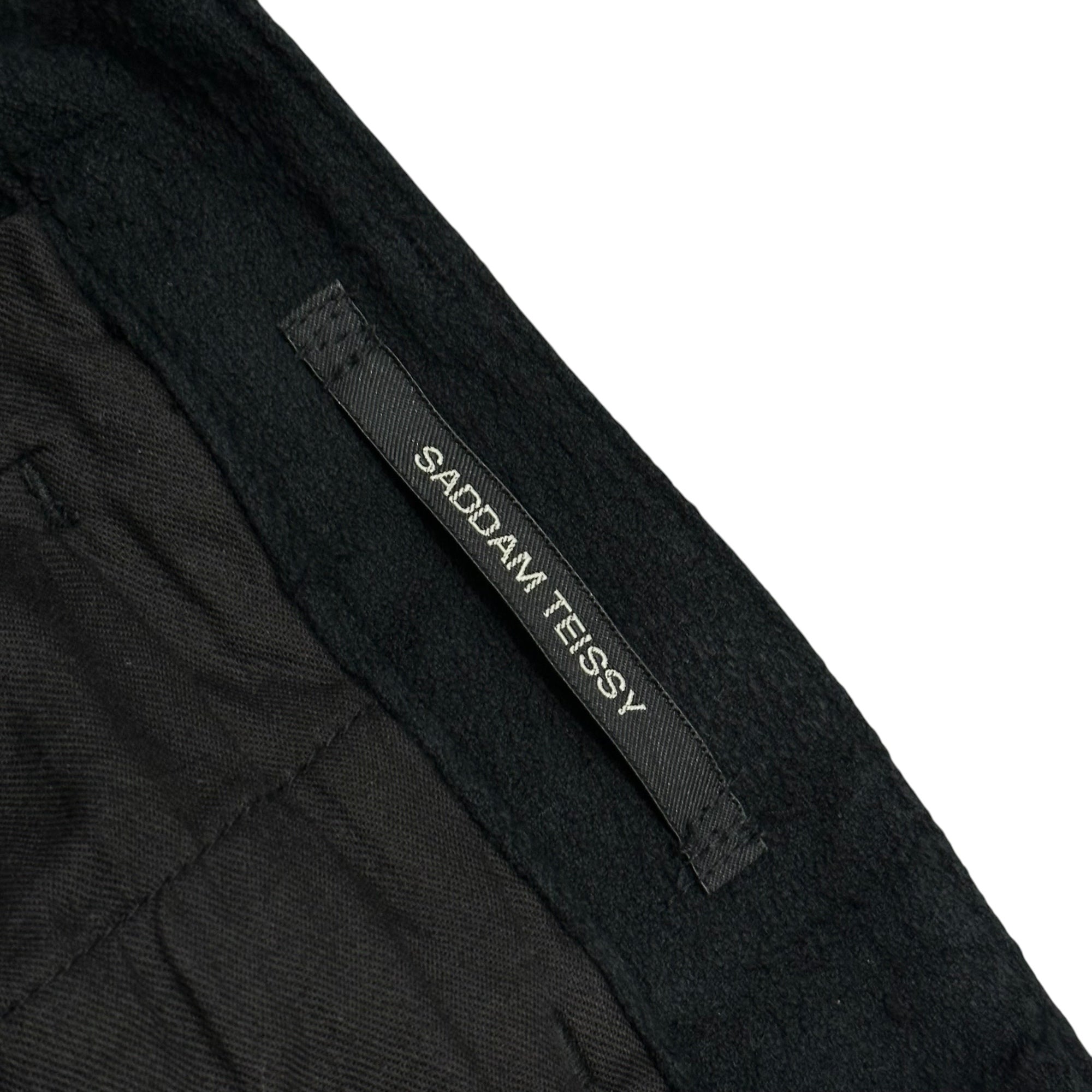 SADDAM TEISSY(サダムテイシー) Jacquard Tapered Cropped Pants ジャガード テーパード クロップド パンツ ST107-0058S 1(S程度) ブラック