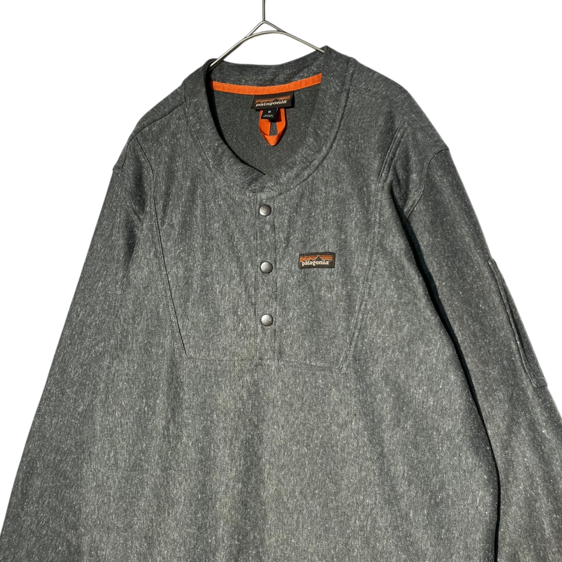 Patagonia(パタゴニア) Hemp Crew Sweatshirt ヘンプ クルーネック スウェット 53365 M グレー Tスナップ