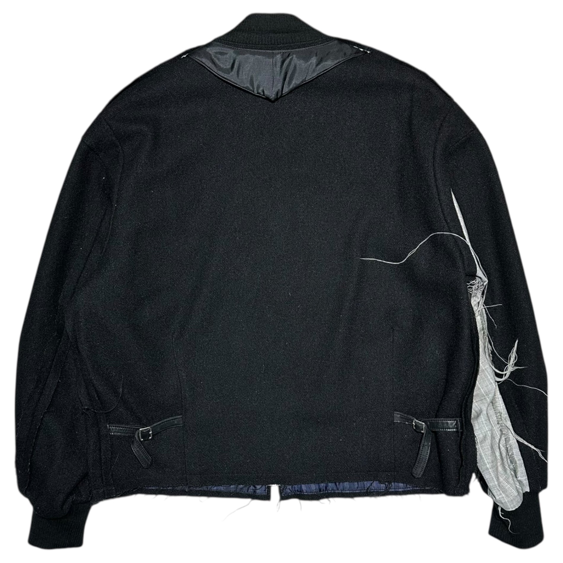 【SALE対象外】AFFA(エーエフエフエー) 90's Silk-Blend Felt Jacket 90年代 シルク切替 フェルト ジャケット FREE ブラック archive 稀少品