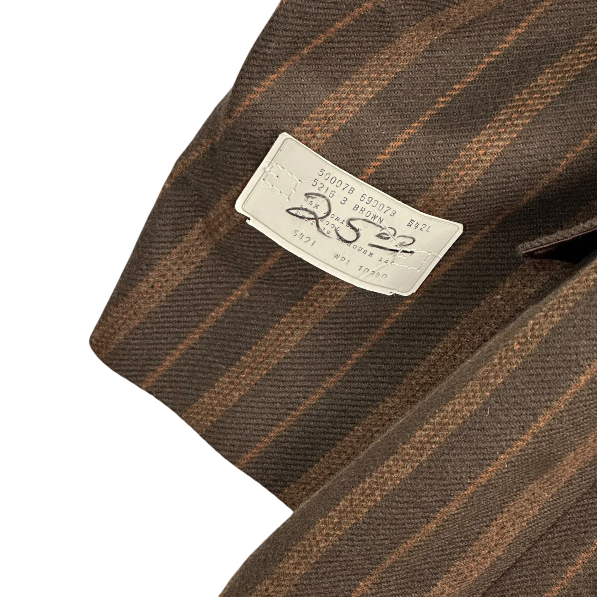 BRENT(ブレント) 50’s~60’s Double-breasted Striped Wool Jacket ダブルブレスト ストライプ ウール ジャケット 42L カーキ×ブラウン 50年代~60年代 テーラード ヴィンテージ モンゴメリーワード