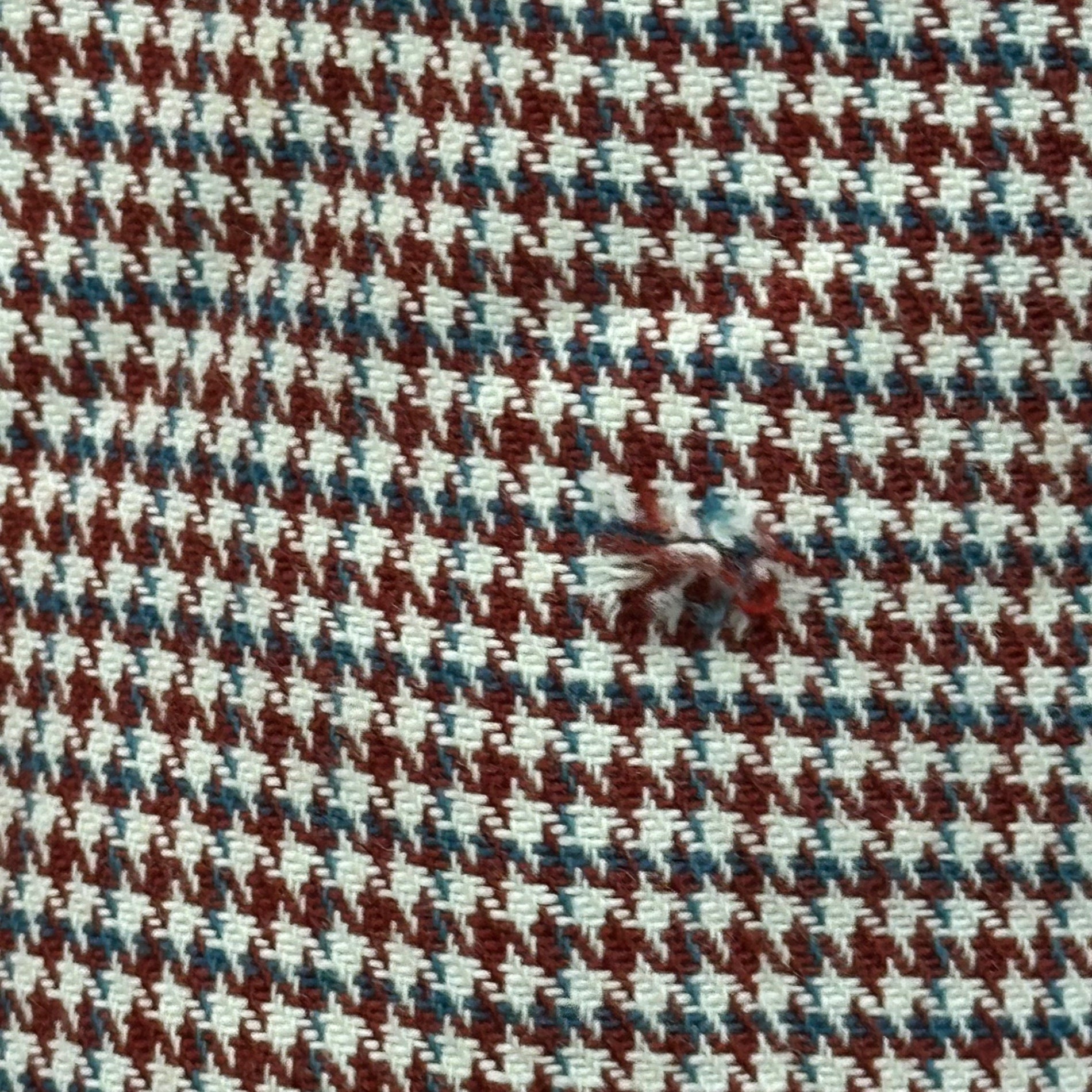 WRANGLER(ラングラー) 70~80's Fine houndstooth checkered slacks with a center crease ミクロ 千鳥柄 センタープレス スラックス パンツ 31 レッド IDEALジップ Wrangler刻印