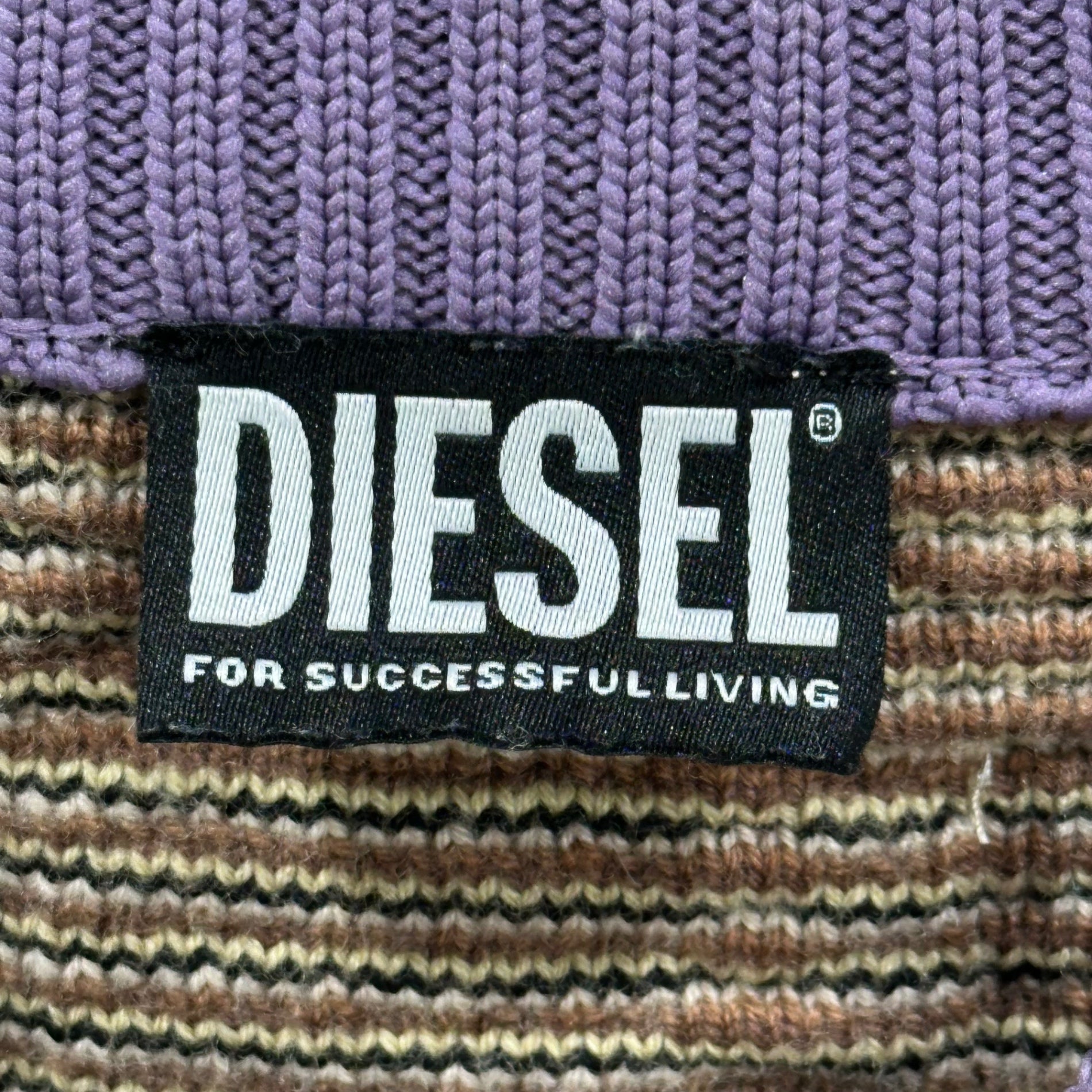 DIESEL(ディーゼル) K-Amillus Dessert Camo Pullover Half-Zip Ribbed Knit デザートカモ プルオーバー ハーフジップ リブニット A06733 S ベージュ×ブラウン