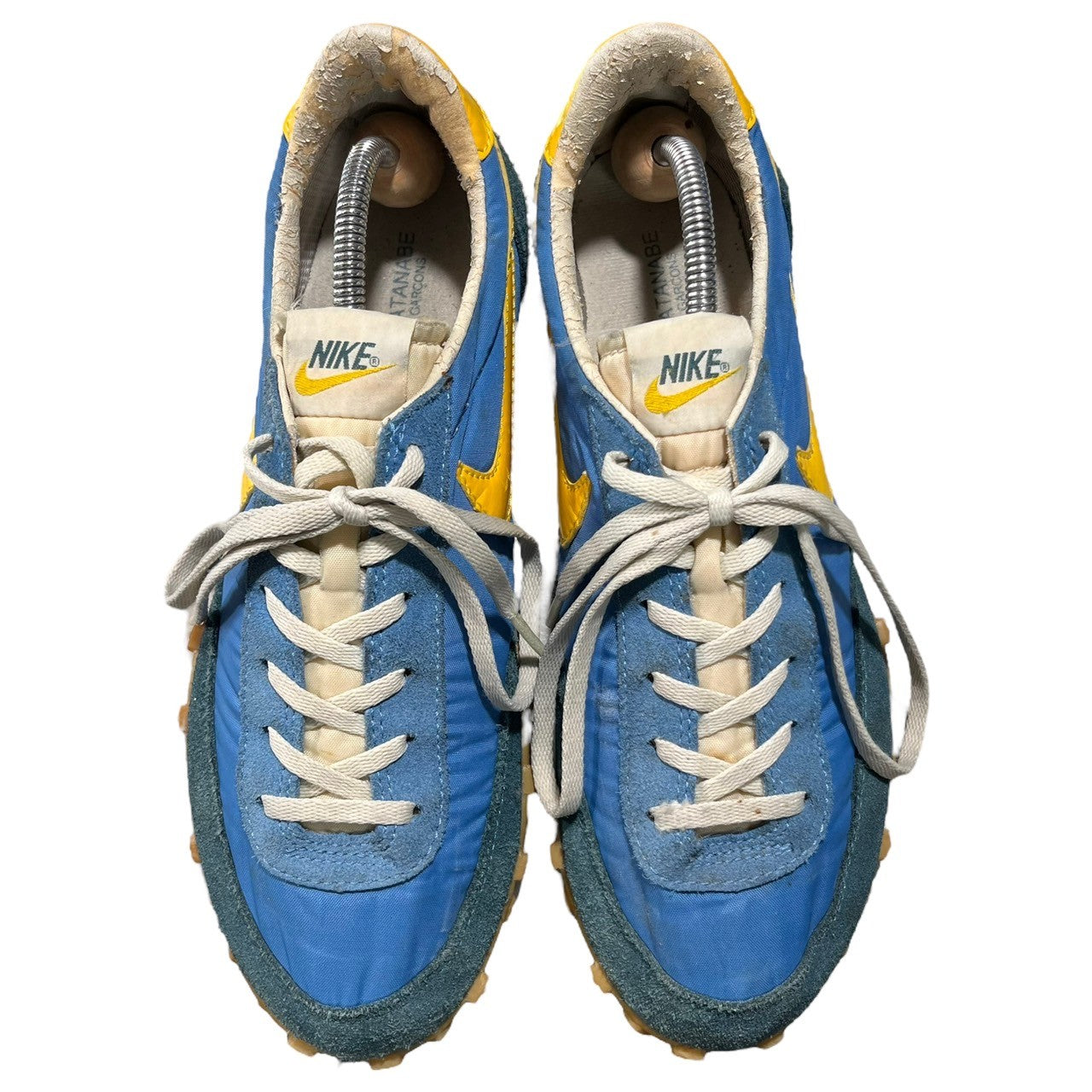 JUNYA WATANABE CdG MAN × NIKE(ジュンヤワタナベコムデギャルソンマン × ナイキ) 02's WAFFLE RACER ワッフルレーサー 306695-471 27cm ブルー×イエロー ローカット スニーカー 2002年 ヴィンテージ 00’s