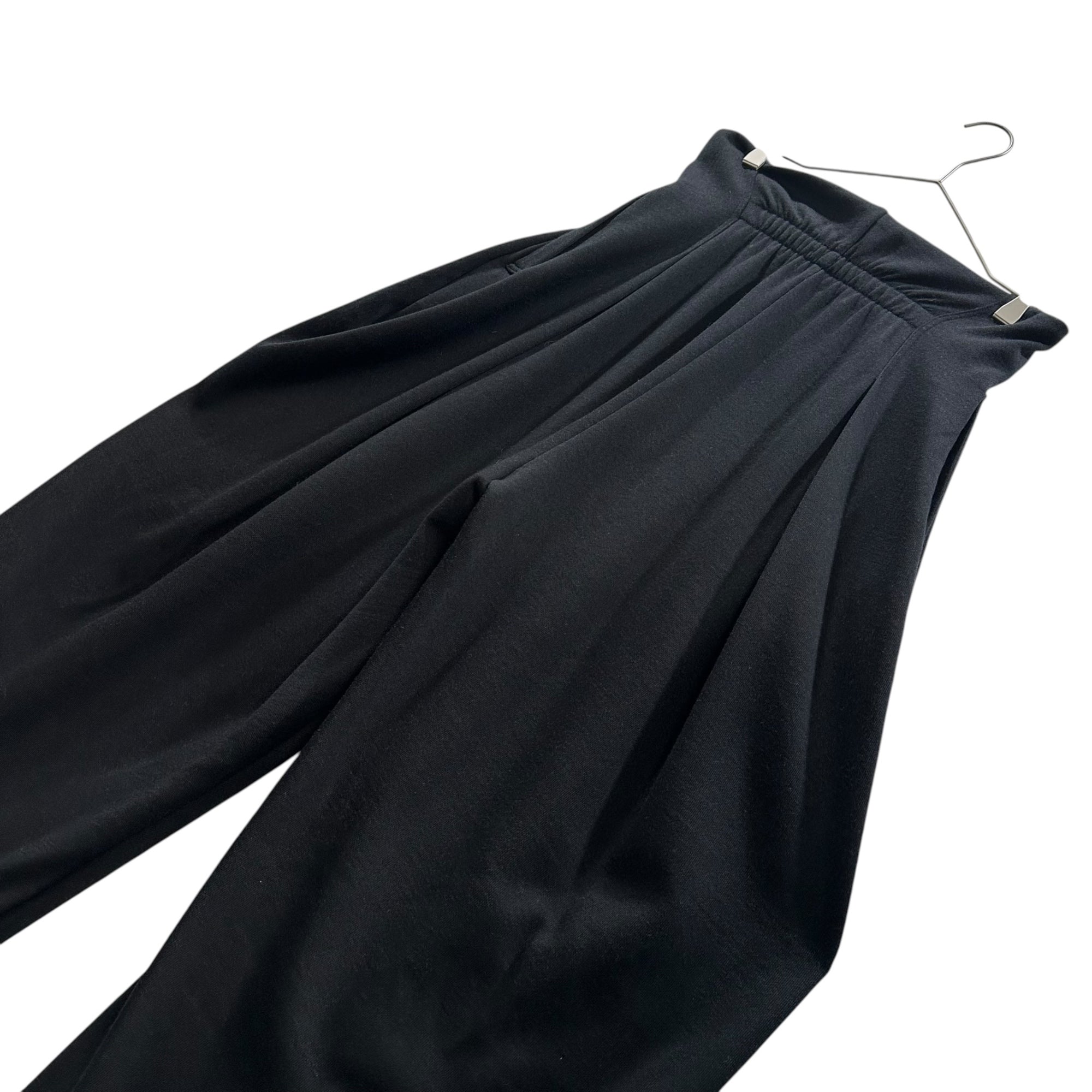 divka(ディウカ) 2023AW Wo/Co High-Waist Wide-leg Pants ウール コットン ハイウエスト ワイド パンツ DK24-CS02-P03 2 ブラック イージー