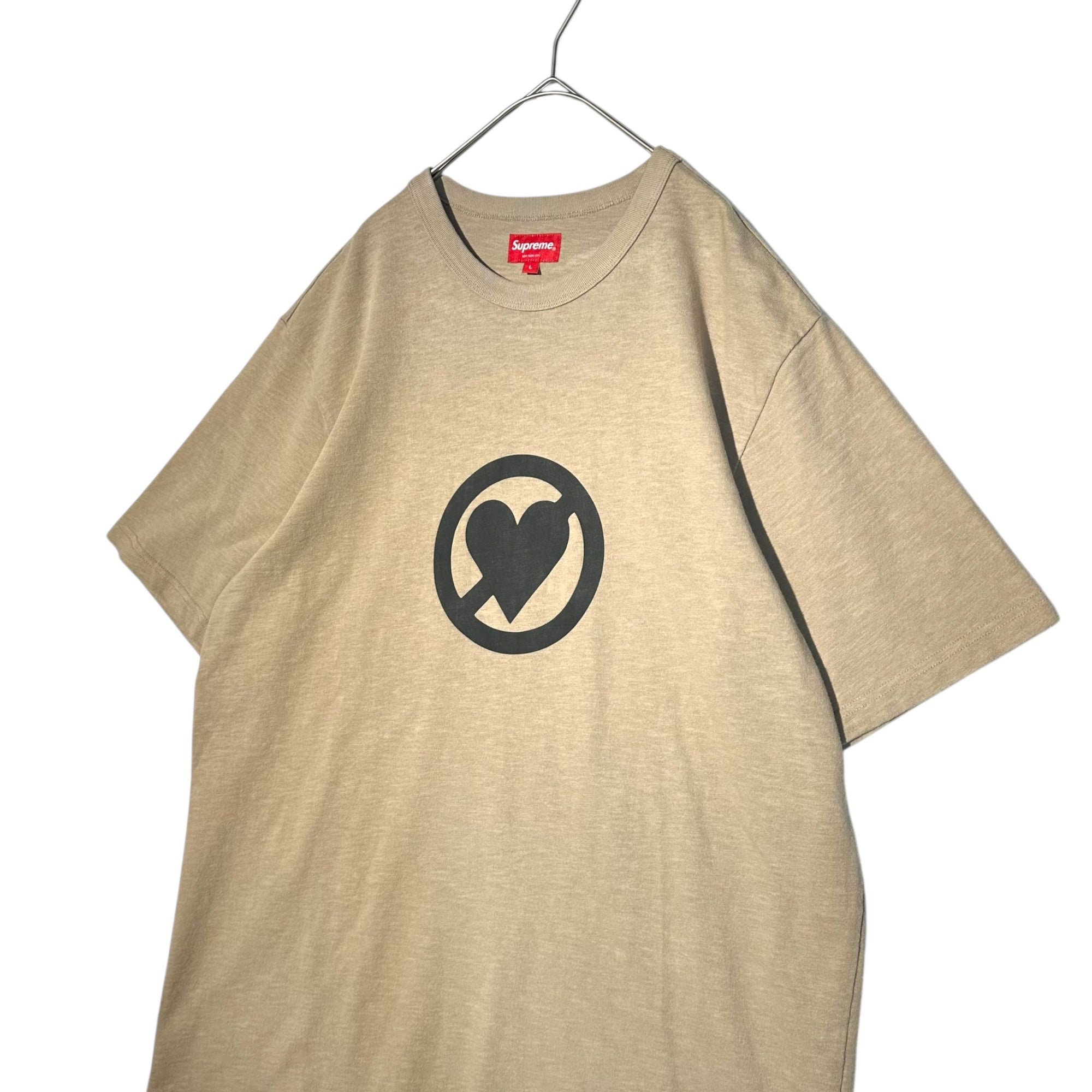 SUPREME(シュプリーム) 22AW No Love S/S Top ノーラブ 半袖 Tシャツ カットソー Dark Tan L ベージュ×ブラック