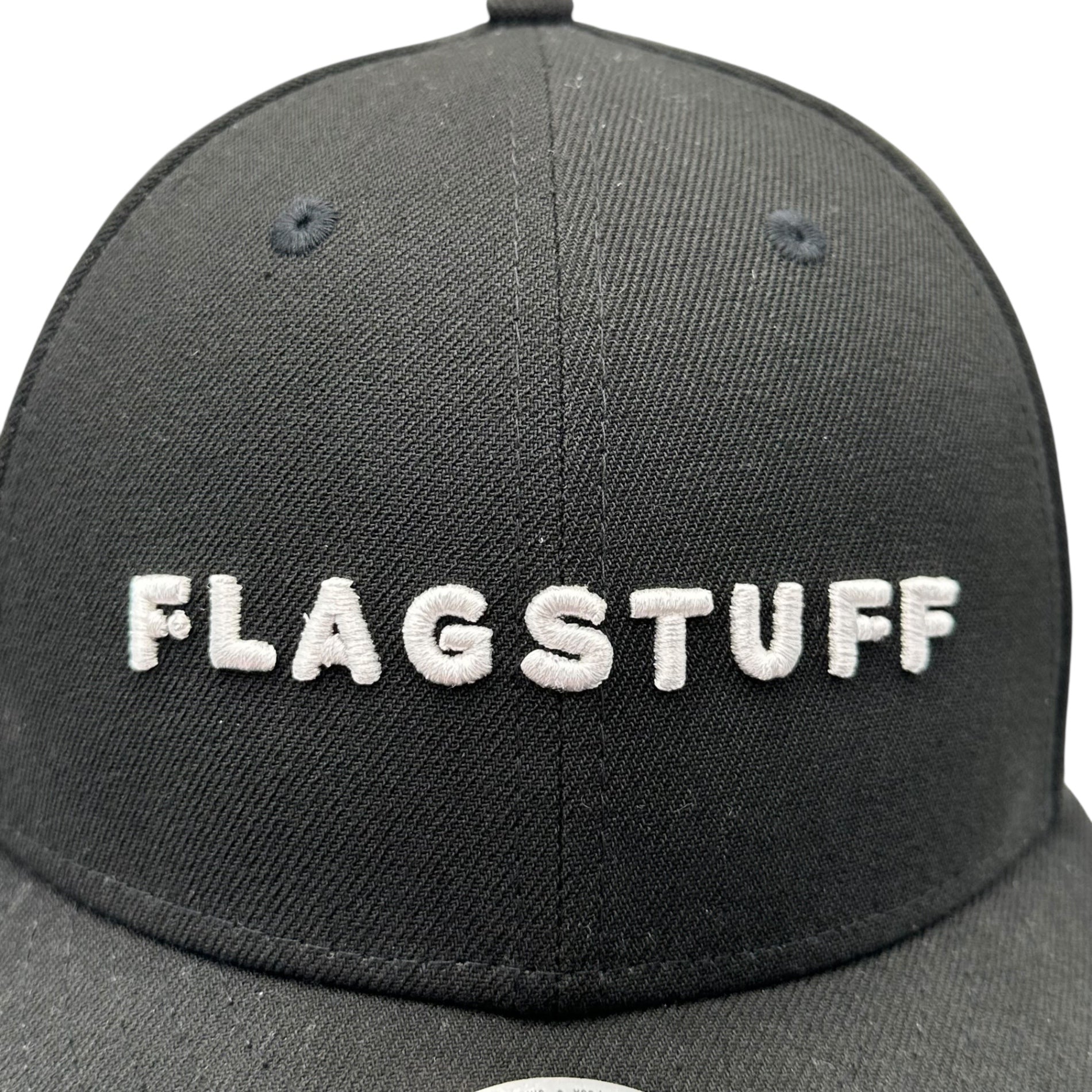 FLAGSTUFF(フラグスタフ) Logo Cap ロゴ キャップ ブラック×ホワイト