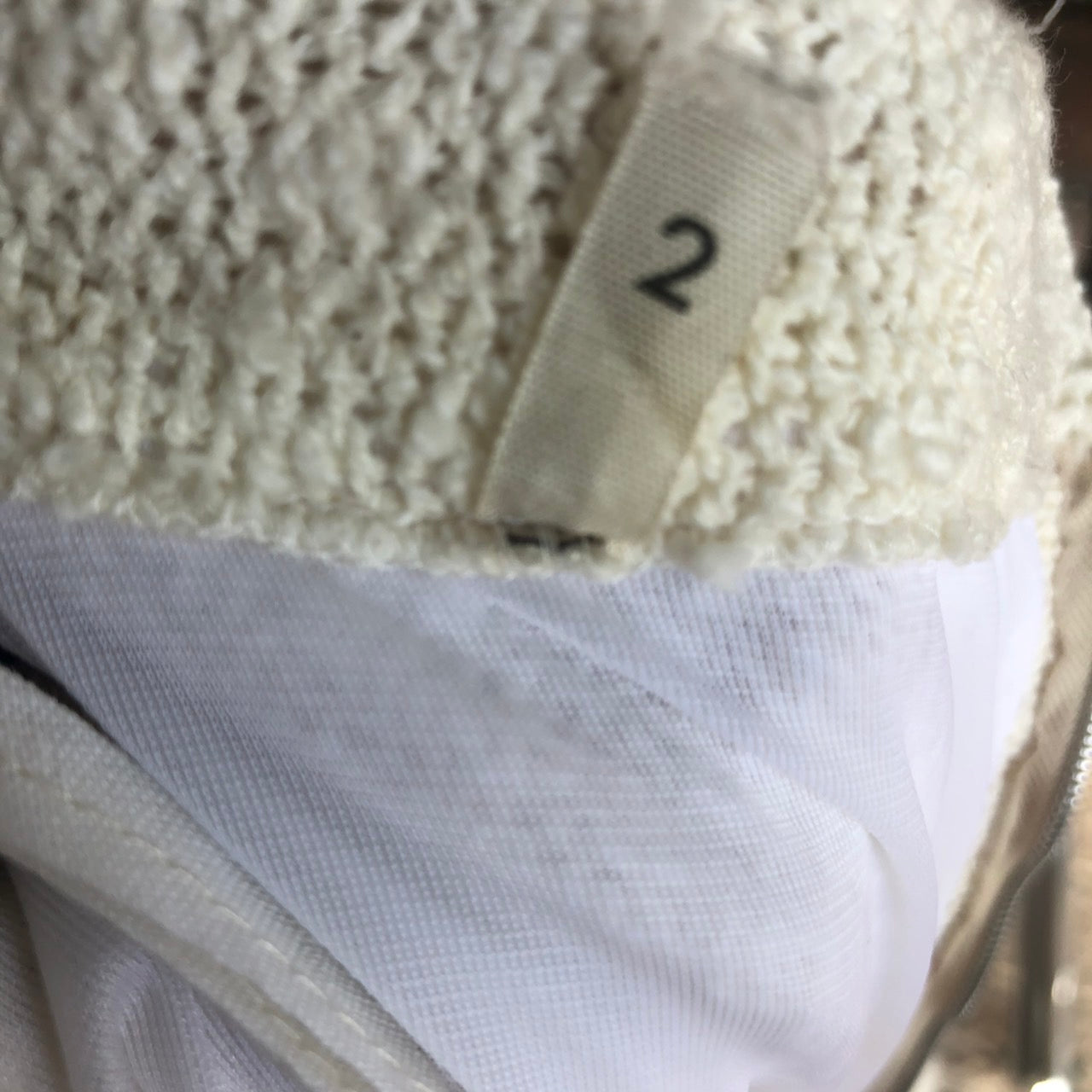 Euro Vintage(ヨーロッパヴィンテージ) Soboro_タッチスカート 2(Mサイズ程度) ホワイト