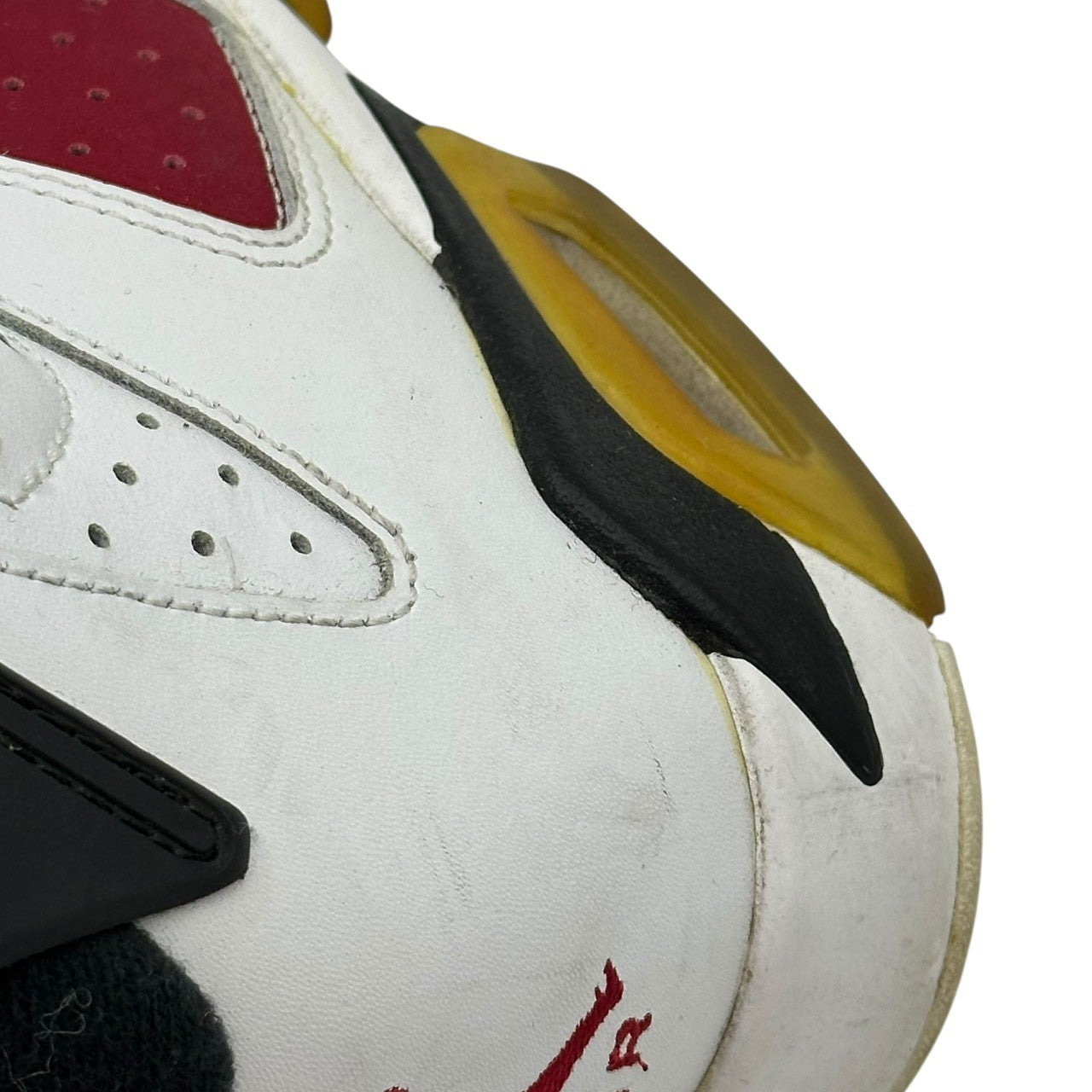 NIKE(ナイキ) AIR JORDAN 6 RETRO CARMINE 2014 (GS) エアジョーダン 6 レトロ ハイカット スニーカー 384665-160 24cm ホワイト×レッド