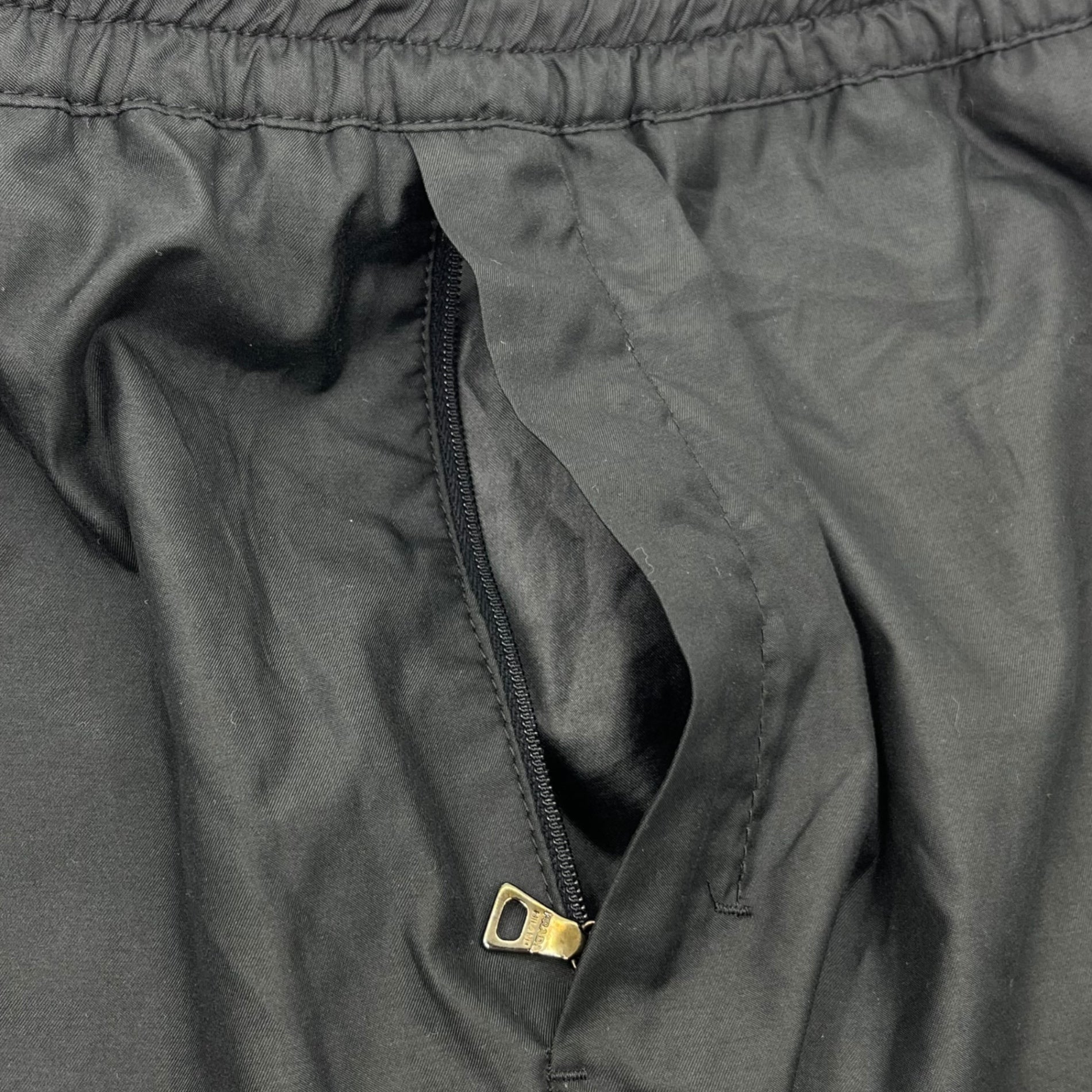 PRADA SPORT(プラダスポーツ) 00's Hem zip logo tech pants 裾 ジップ ロゴ テック パンツ 48(M程度) ブラック Y2K トラック ジャージ