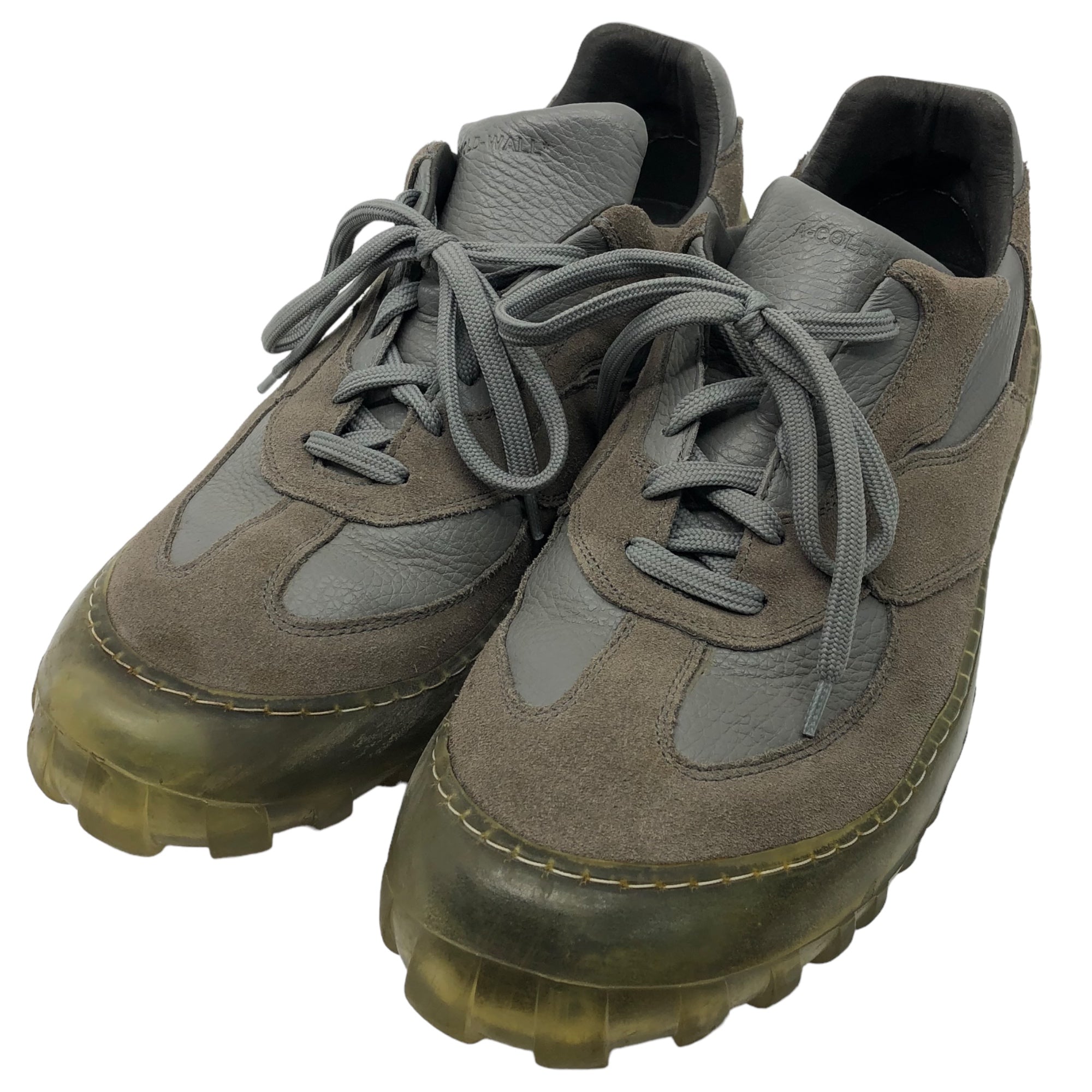 A-COLD-WALL(アコールドウォール) Strand 180 スウェード レザー クリアソール 厚底 パネル ローカット スニーカー テック 44(28cm程度) グレー