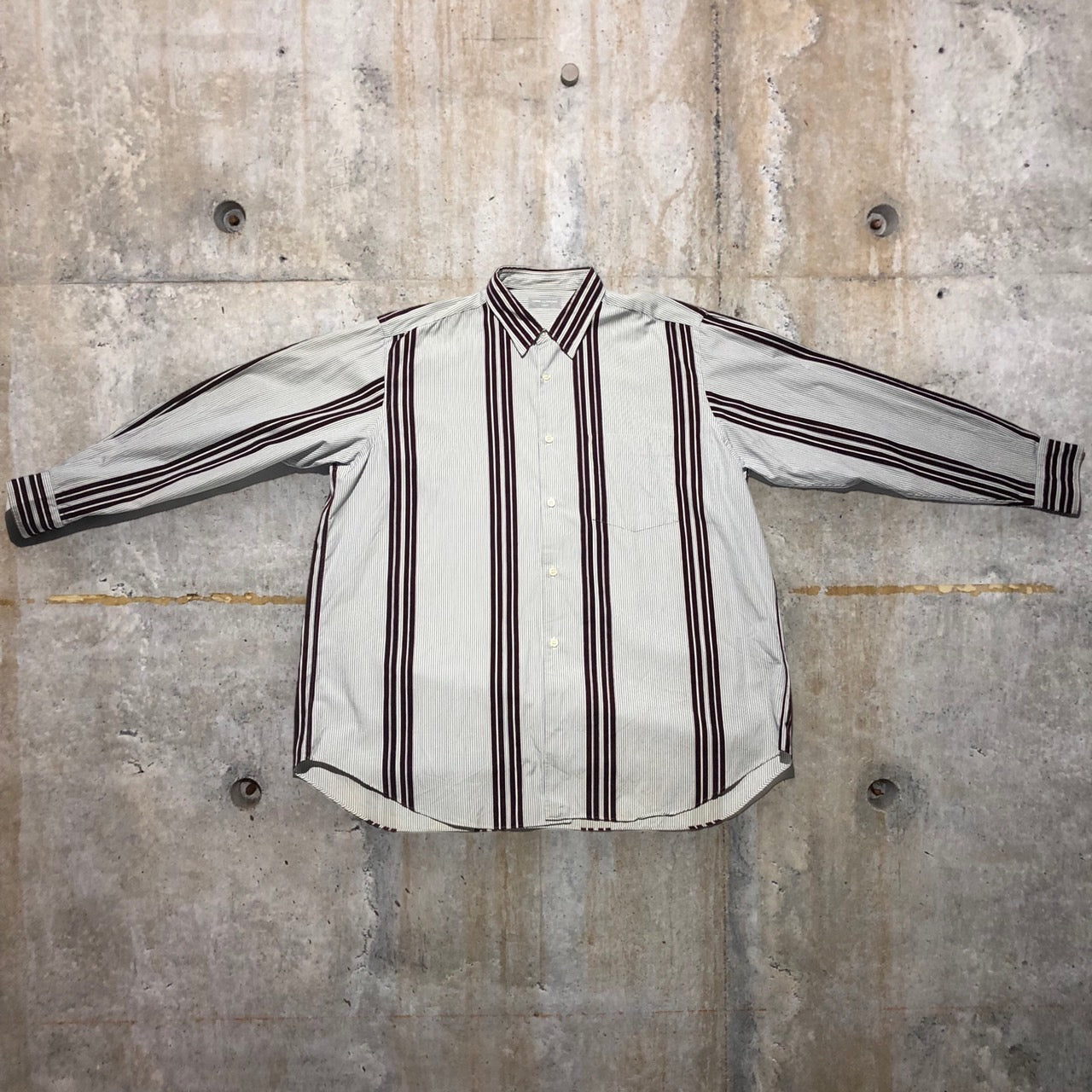 COMME des GARCONS HOMME(コムデギャルソンオム) 90'sベロアストライプシャツ HB-100010 表記なし(L程度) ブルー AD1996 田中オム