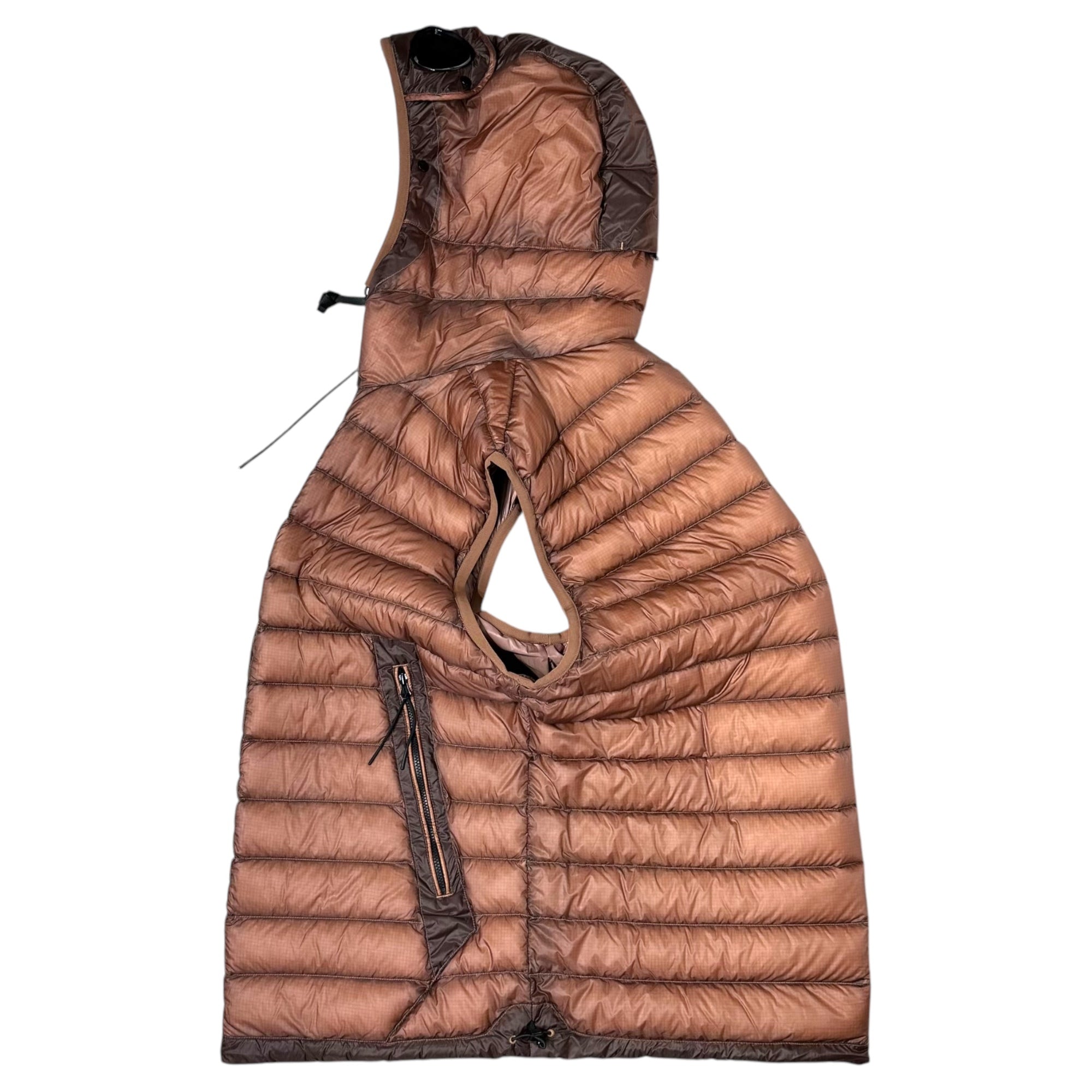 C.P.COMPANY(シーピーカンパニー) D.D.SHELL GOGGLE DOWN VEST ゴーグル ダウン ベスト 15CMOW171A006099A 54(XXL程度) ブラウン