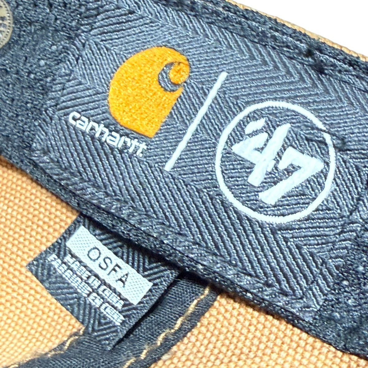 47brand × Carhartt(フォーティーセブンブランド × カーハート) 2025SS New York Yankees CAPTAIN RL Cap ヤンキース キャプテン キャップ ブラウン×ホワイト