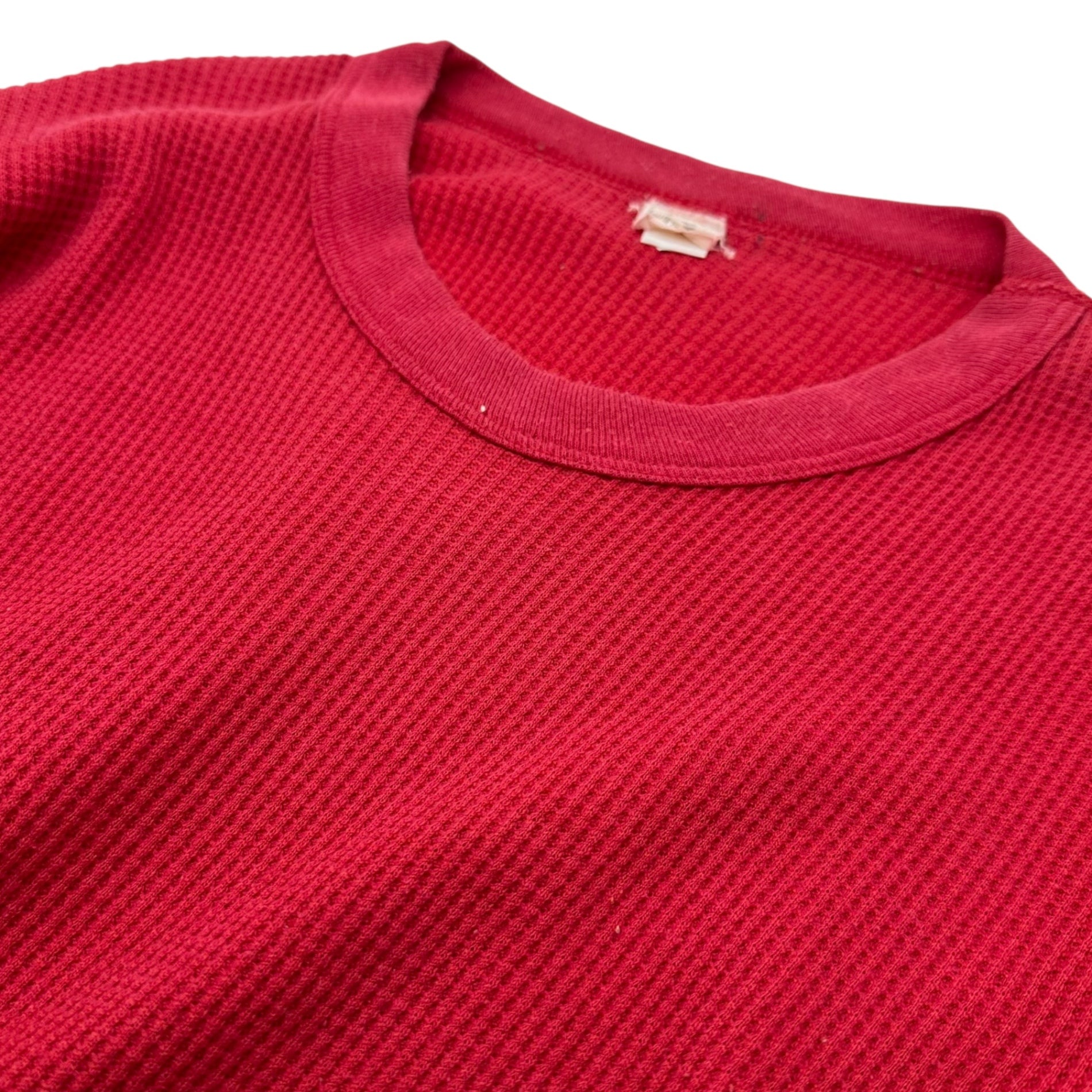 VINTAGE(ヴィンテージ) 70~80's thermal longsleeve tops サーマル生地の長袖カットソー 赤 表記無し(Mサイズ程度) レッド