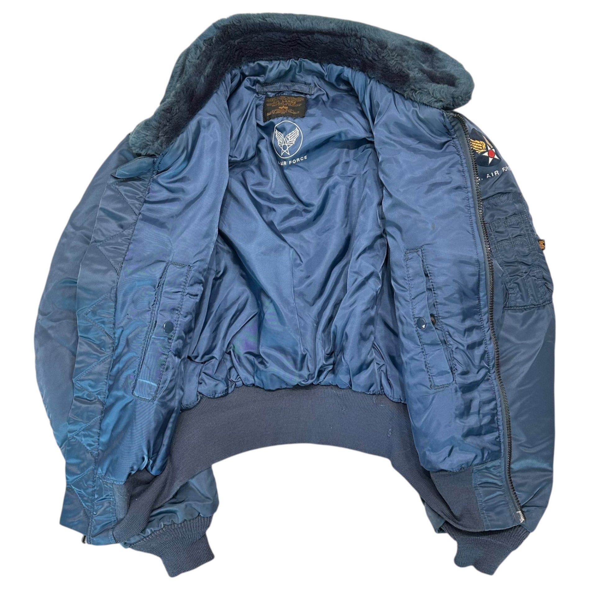 ALPHA INDUSTRIES(アルファ インダストリーズ) B-15C Flight Jacket フライト ジャケット 8310-483250-293 L ネイビー USA製 50's復刻