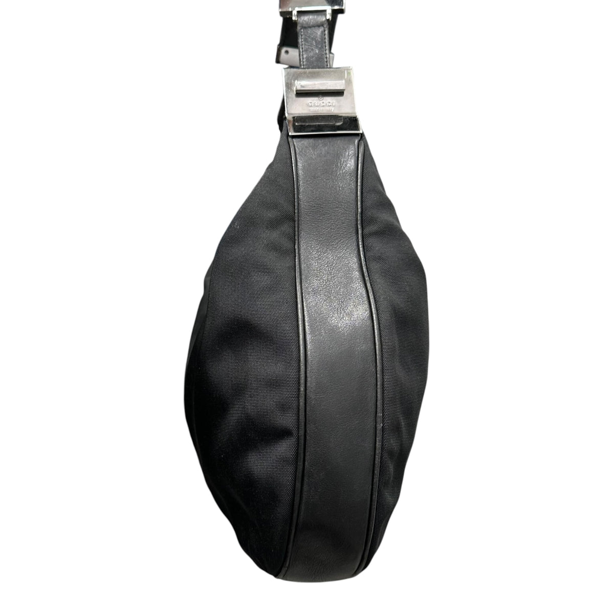 GUCCI(グッチ) 2001SS By Tom Ford 2way Hobo Bag - Nylon Leather トムフォード期 ホーボー バッグ ナイロン レザー 001・3315 002058 ブラック 00's アーカイブ ワンショルダー