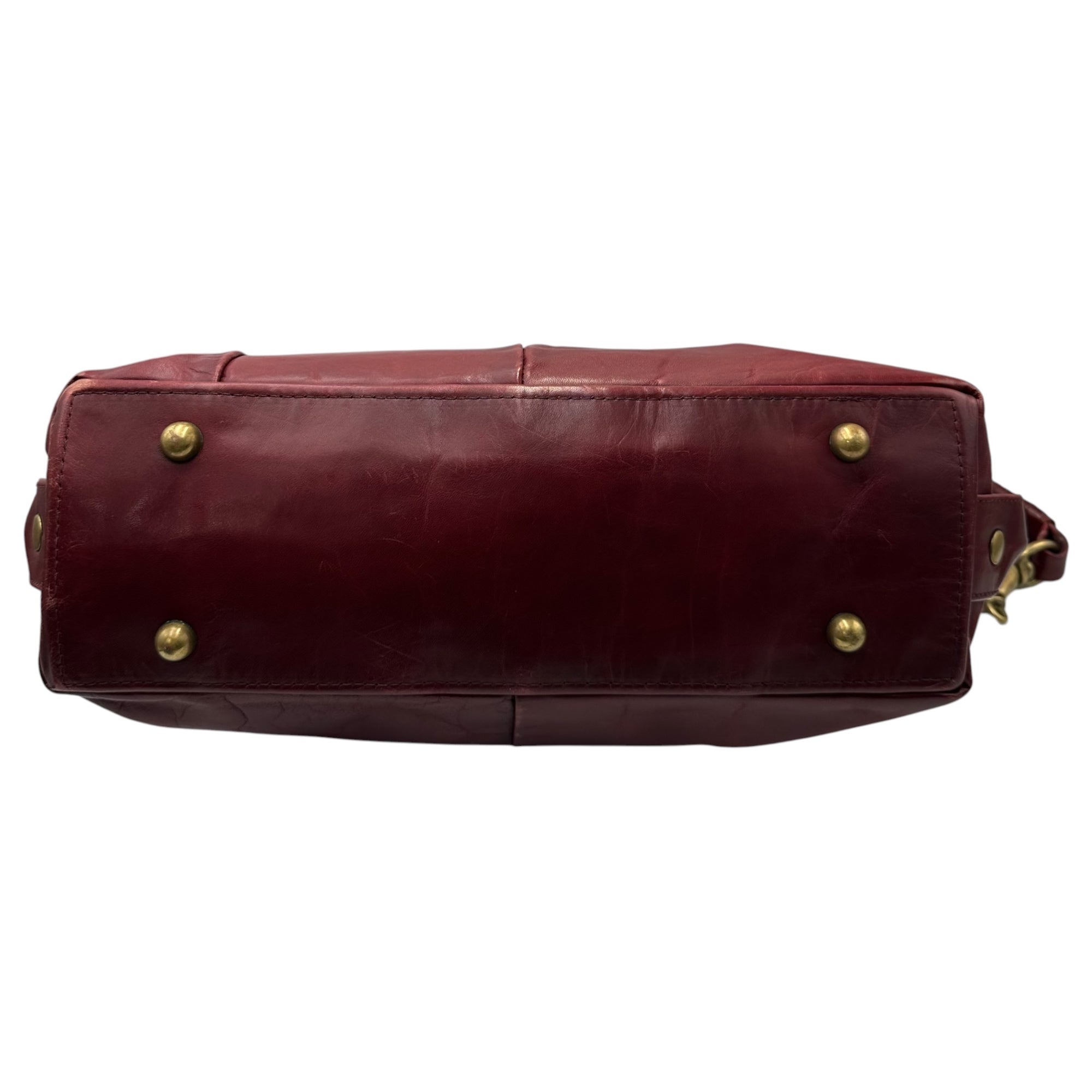 cornelian taurus(コーネリアンタウラス) 2Way Panel Leather Shoulder Bag - Cowhide パネル レザー ショルダー バッグ ハウハイド ボルドー by daisuke iwanaga