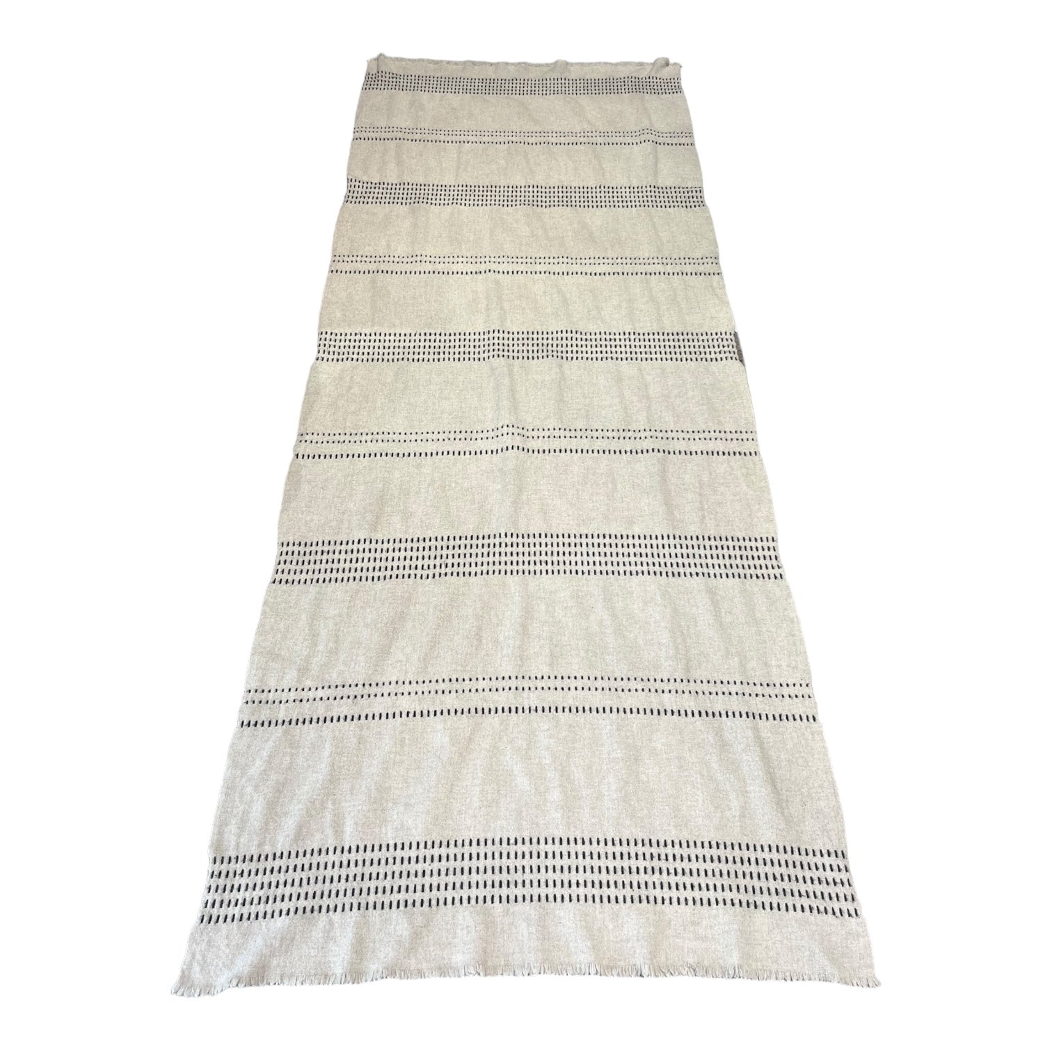 SUNSEA(サンシー) 19AW DOMGOROSU STOLE ドンゴロス ストール カシミヤ混 マフラー 19A74 SIZE FREE ベージュ×ブラック