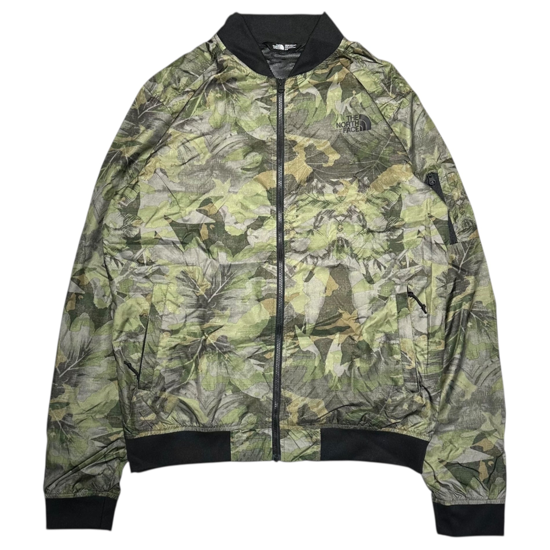 THE NORTH FACE(ノースフェイス) Camouflage Bomber Jacket カモフラ ボンバー ジャケット NF0A3MHM S グリーン×ブラック ブルゾン