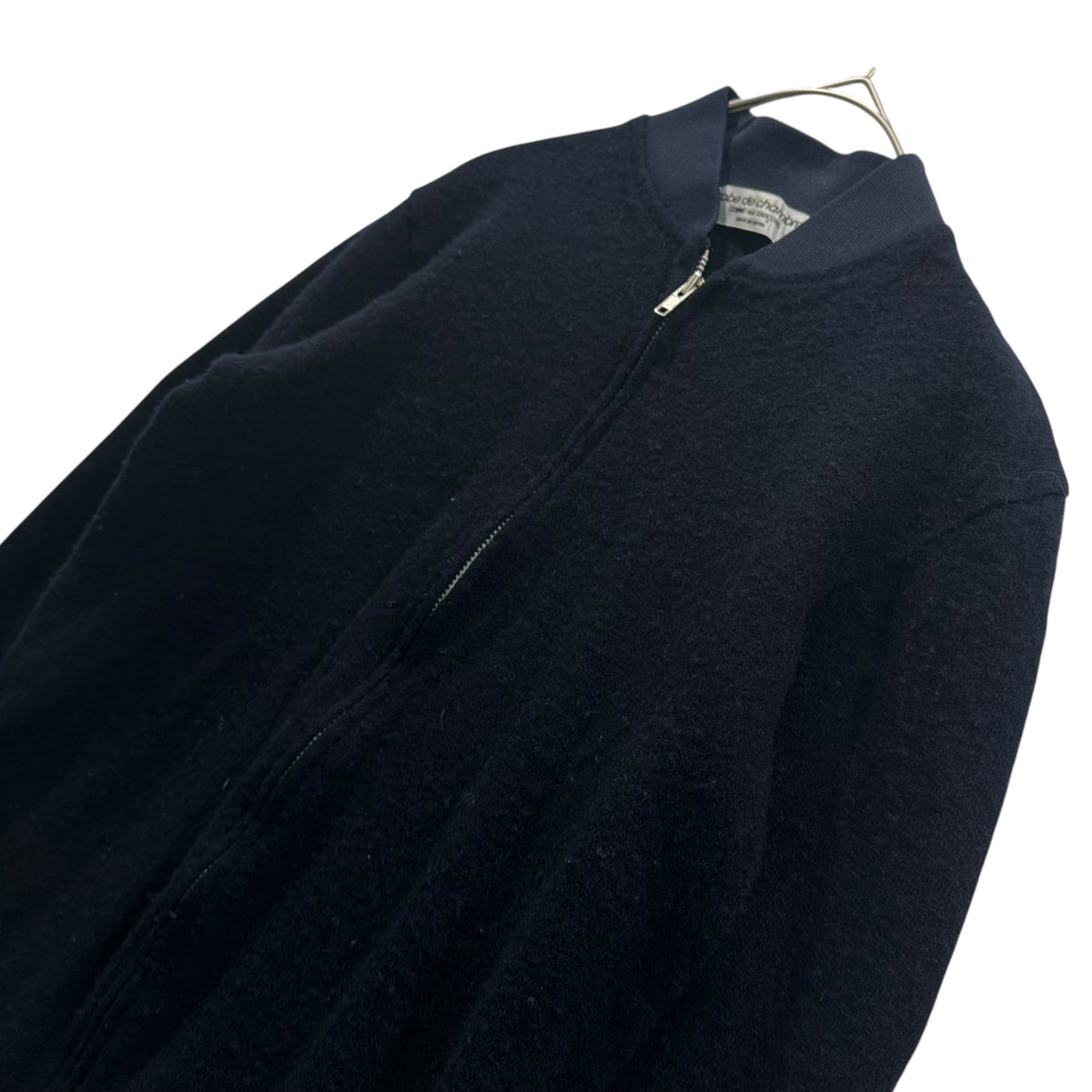 robe de chambre COMME des GARCONS(ローブドシャンブルコムデギャルソン) 1999AW Dye-Through Zip-Up Wool Blouson 製品染め ジップアップ ウール ブルゾン RT-040380 FREE ネイビー AD1999