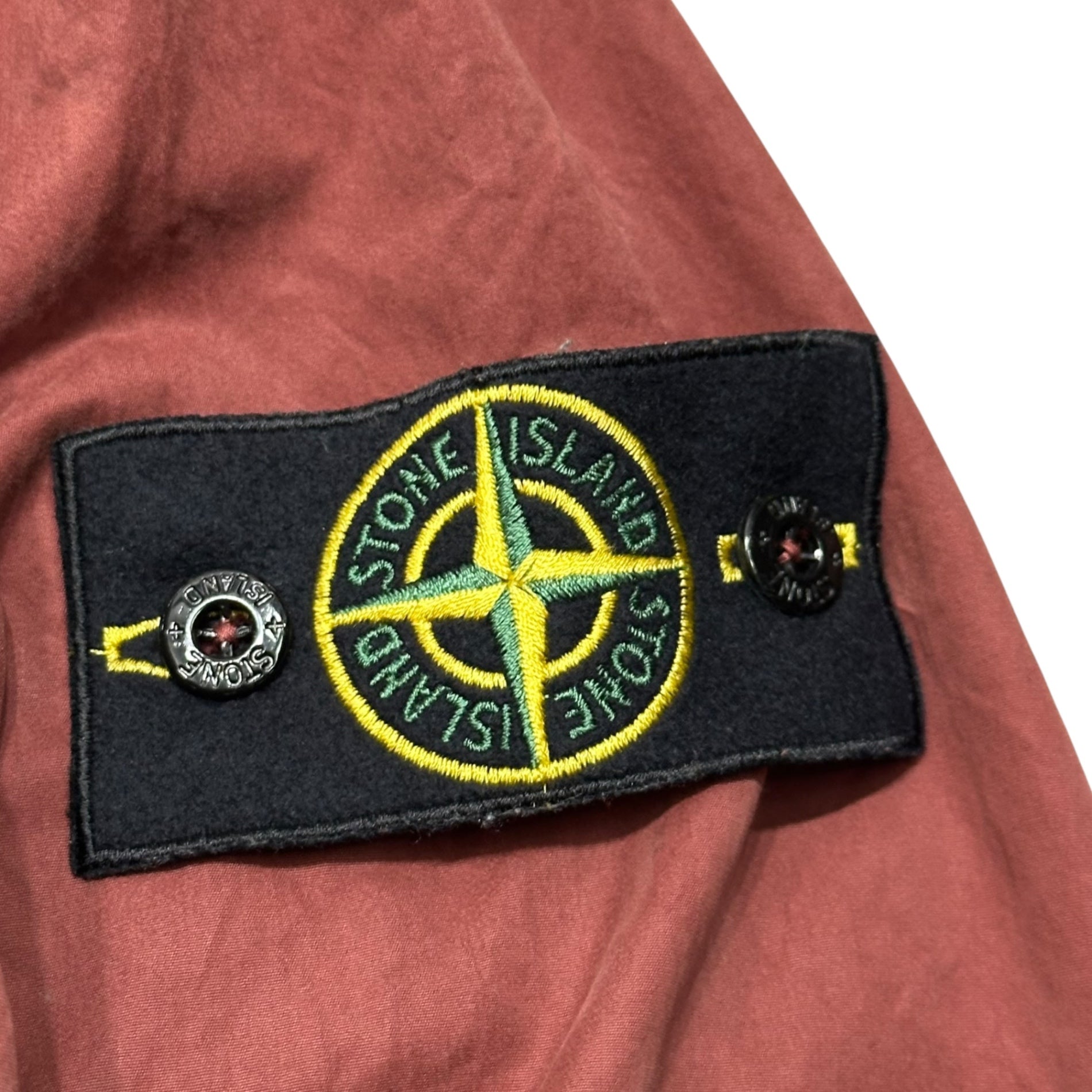STONE ISLAND(ストーンアイランド) 06AW Garment-dyed C/N Zip-Up Jacket ガーメントダイ コットン ナイロン ジップアップ ジャケット 4515A04/92 XL レッド ブルゾン 00’s アーカイブ