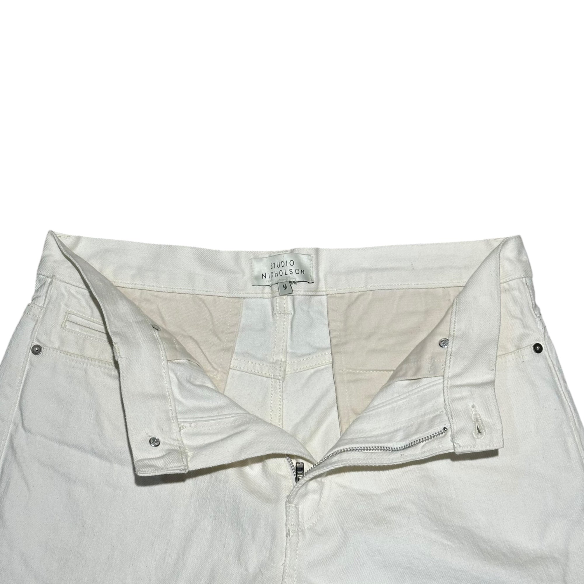 STUDIO NICHOLSON(スタジオニコルソン) BARI JEANS バリ ジーンズ ホワイト デニム パンツ SN-131 M ホワイト