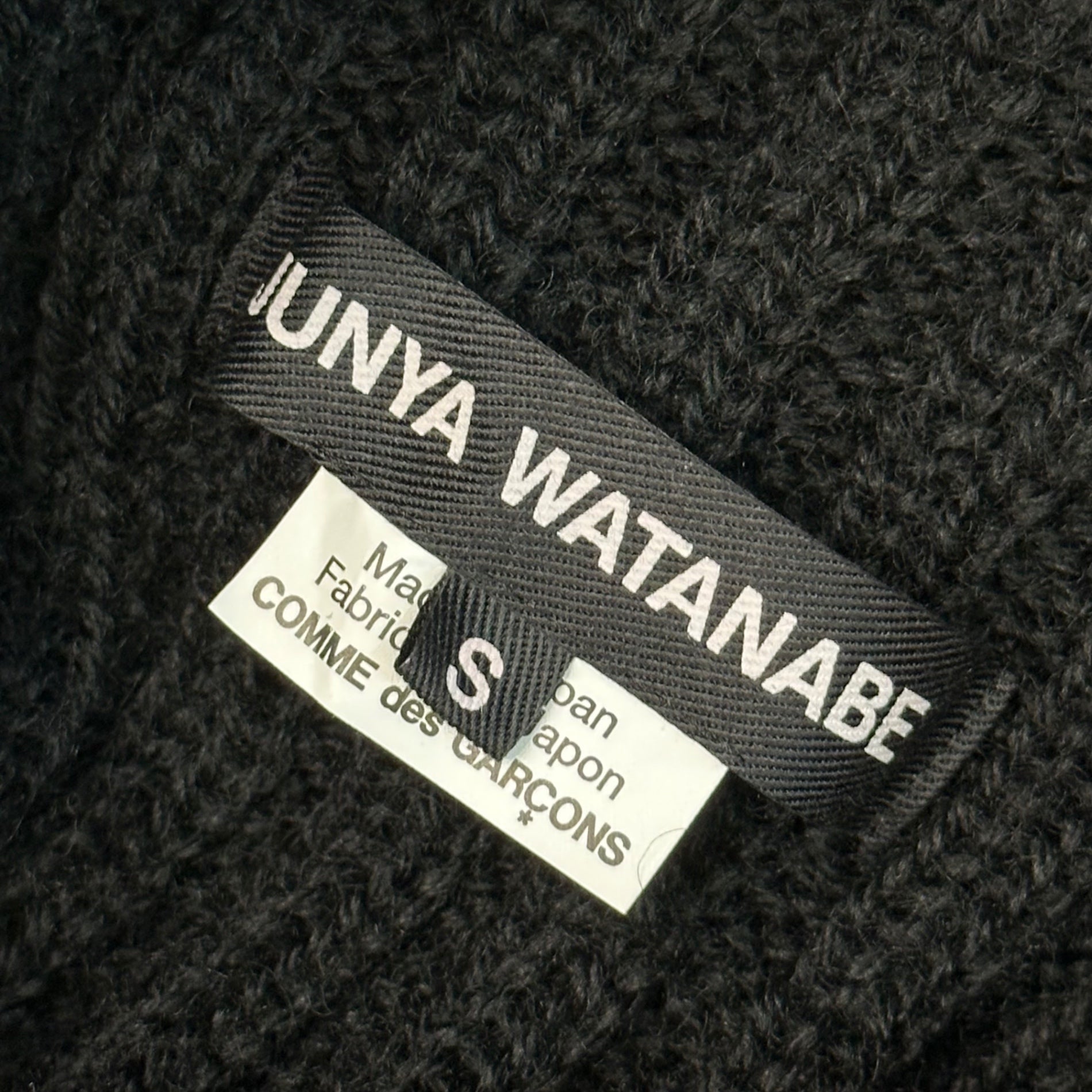 JUNYA WATANABE(ジュンヤワタナベ) 24AW Hand Glove Hooded Low Gauge Knit ハンド グローブ フーデッド ローゲージ ニット パーカー JN-N012 S ブラック AD2024