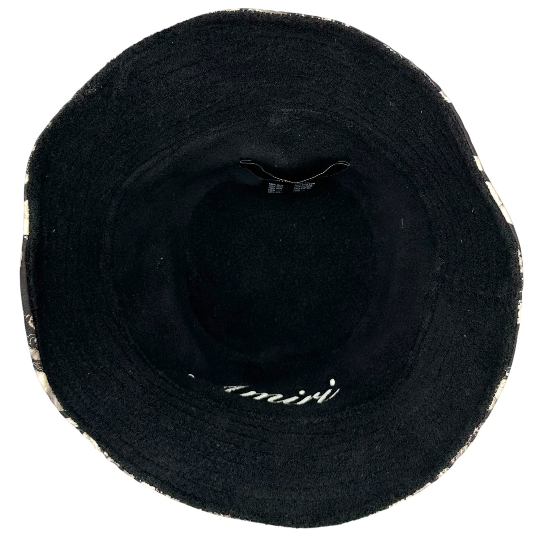 AMIRI(アミリ) BANDANA REVERSIBLE BUCKET HAT バンダナ リバーシブル バケット ハット グレー×ブラック シルク