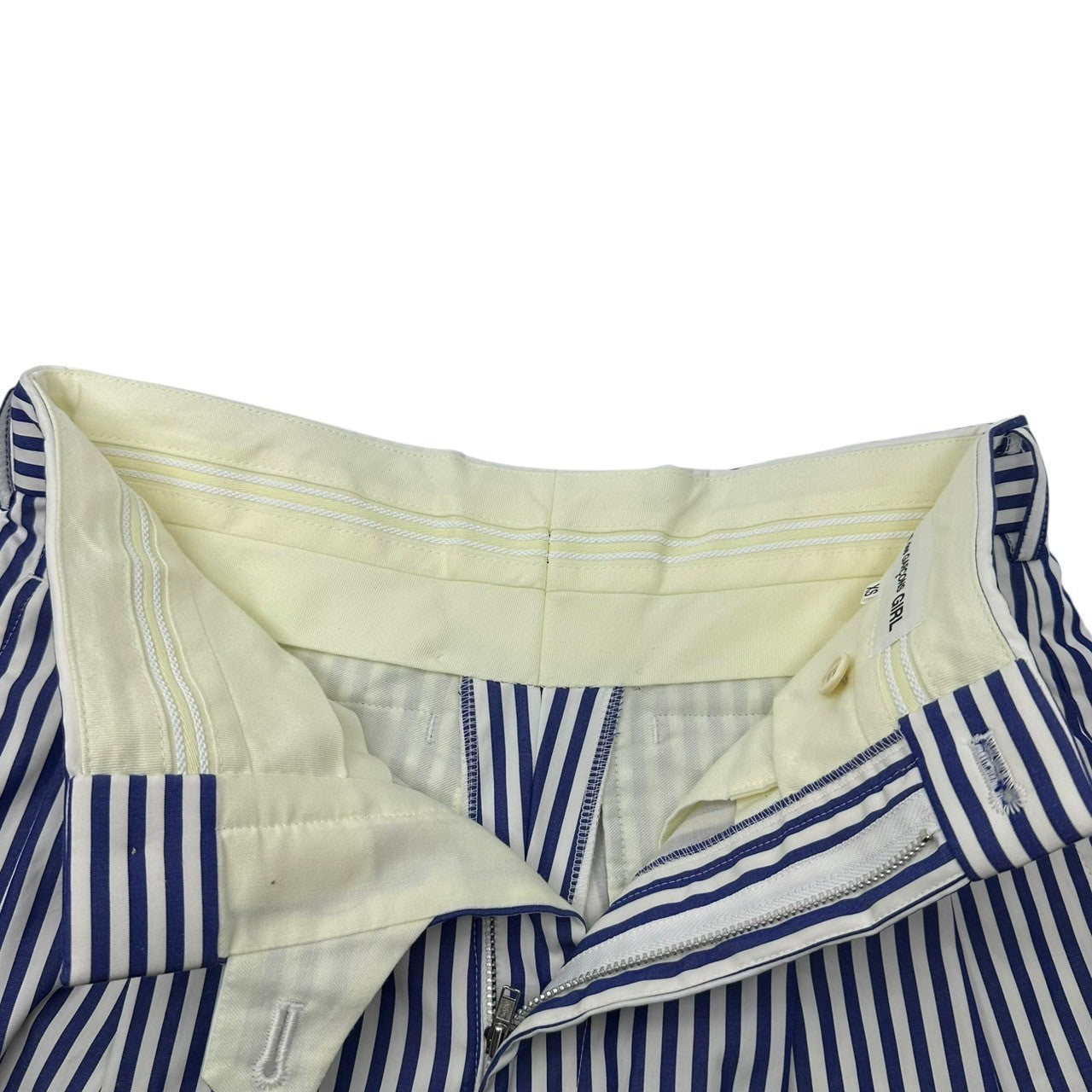 COMME des GARCONS GIRL(コムデギャルソンガール) 24SS Stripe half pants ストライプ ハーフ パンツ NM-P009 XS ホワイト AD2023 ショーツ ショート