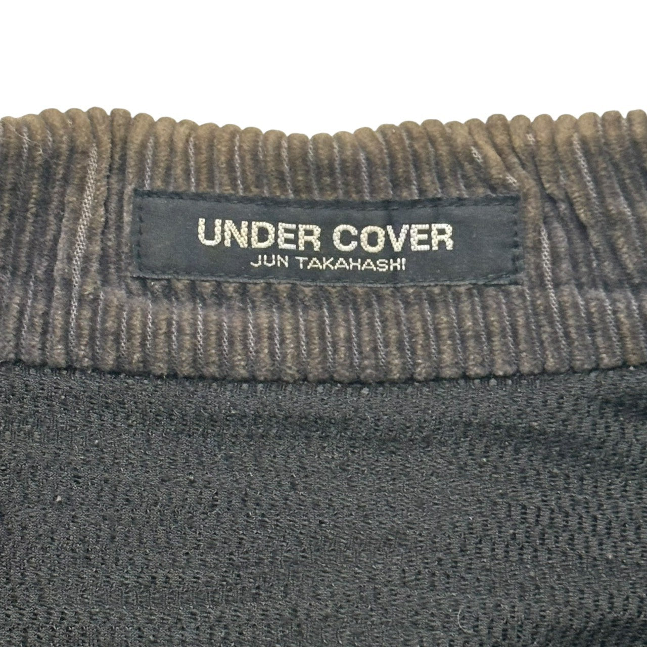 UNDERCOVER(アンダーカバー) 96AW WIRE Period Barbed Wire Print Duck Fabric Corduroy Collar Zip-Up Jacket WIRE期 有刺鉄線 プリント ダック地 コーデュロイカラー ジップアップ ジャケット UC-6W-JK-09 FREE ブラック×グレー 1996年 ワイヤー期 オリジナル 稀少品