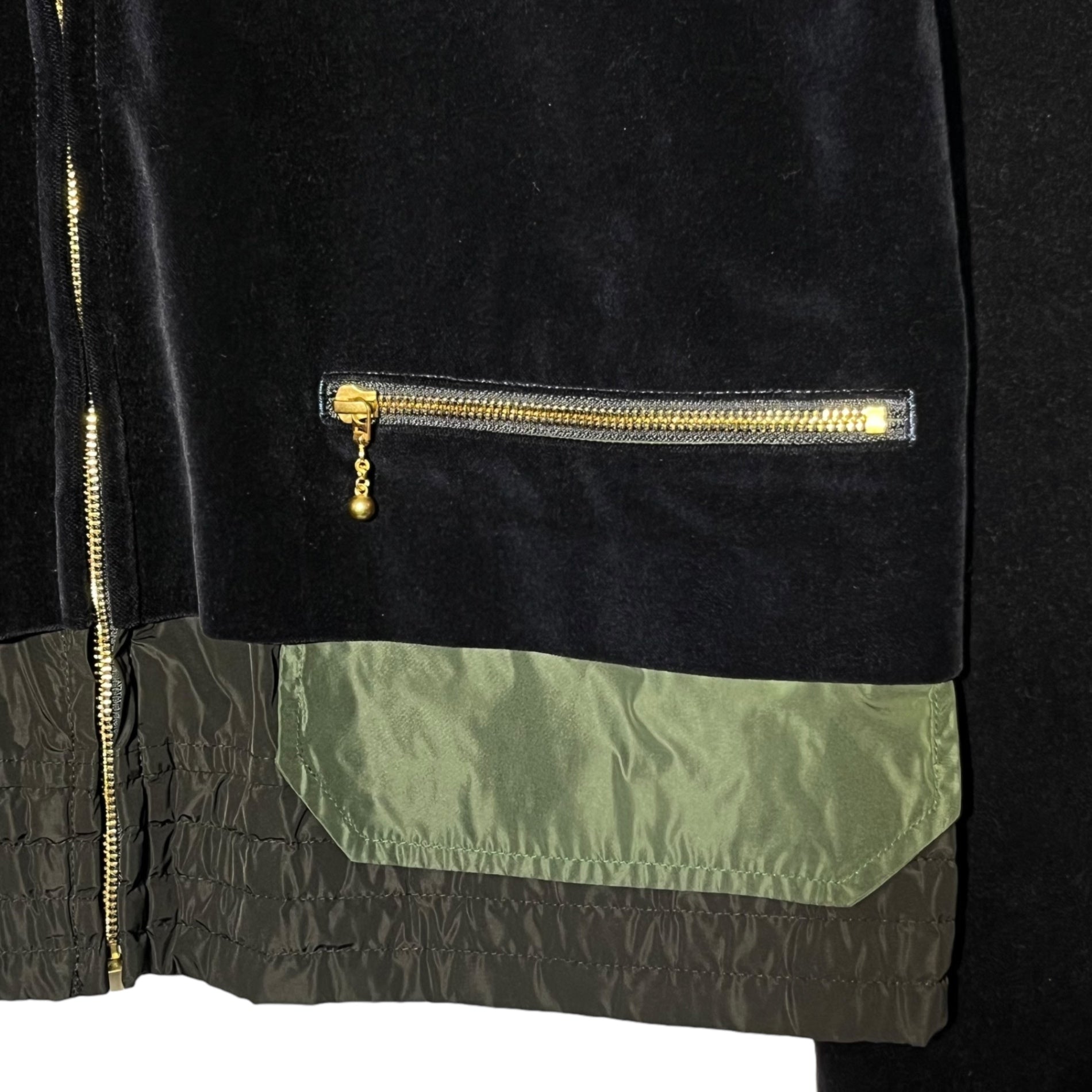 kolor(カラー) 16AW Different material velor nylon blouson 異素材 ドッキング ベロア ナイロン ブルゾン 16WCM-G04104 3(L程度) ネイビー ジャケット