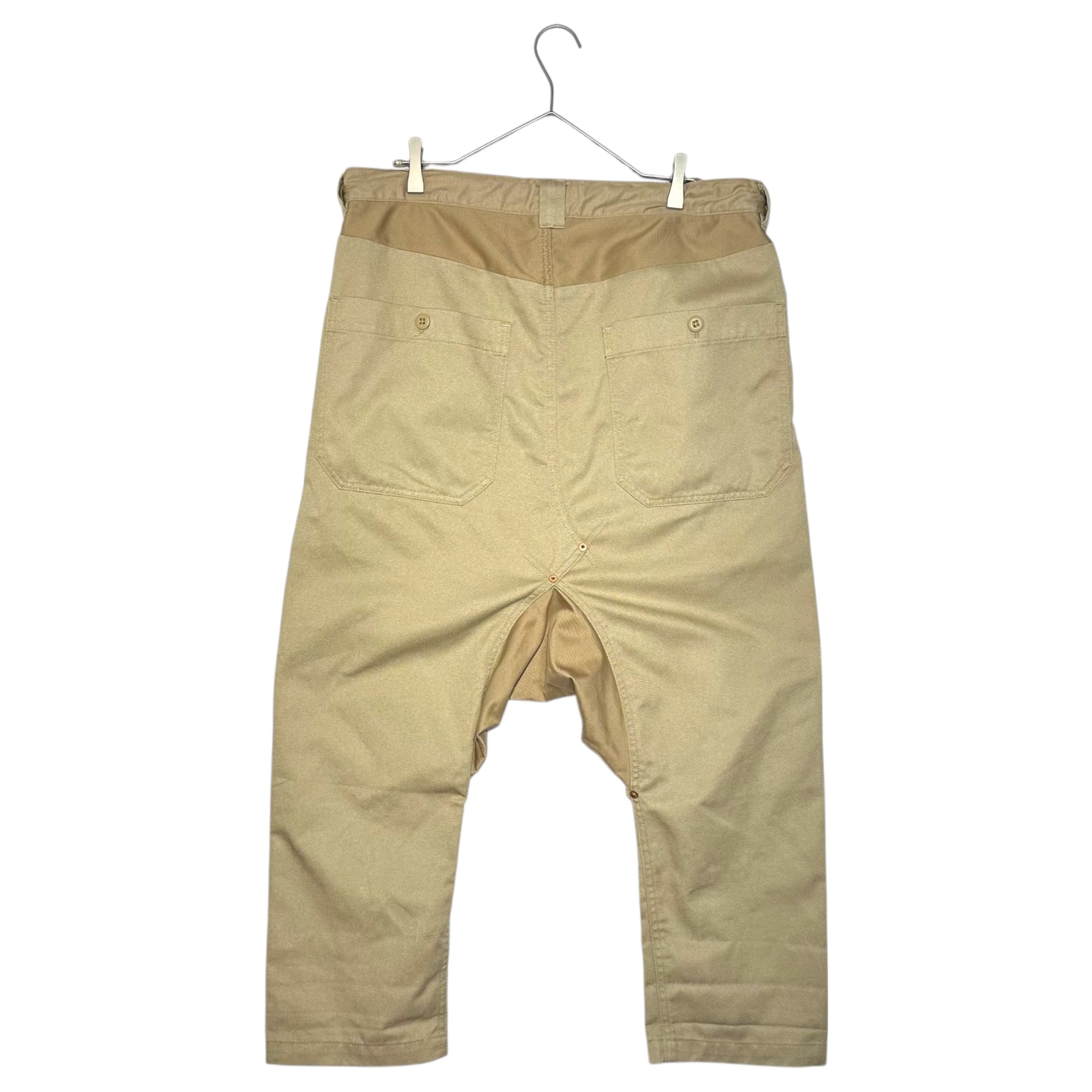 GANRYU(ガンリュウ) 16AW PO/CO Switch Sarouel Pants ポリエステル コットン 切替 サルエル パンツ ER-P003 L ベージュ AD2016